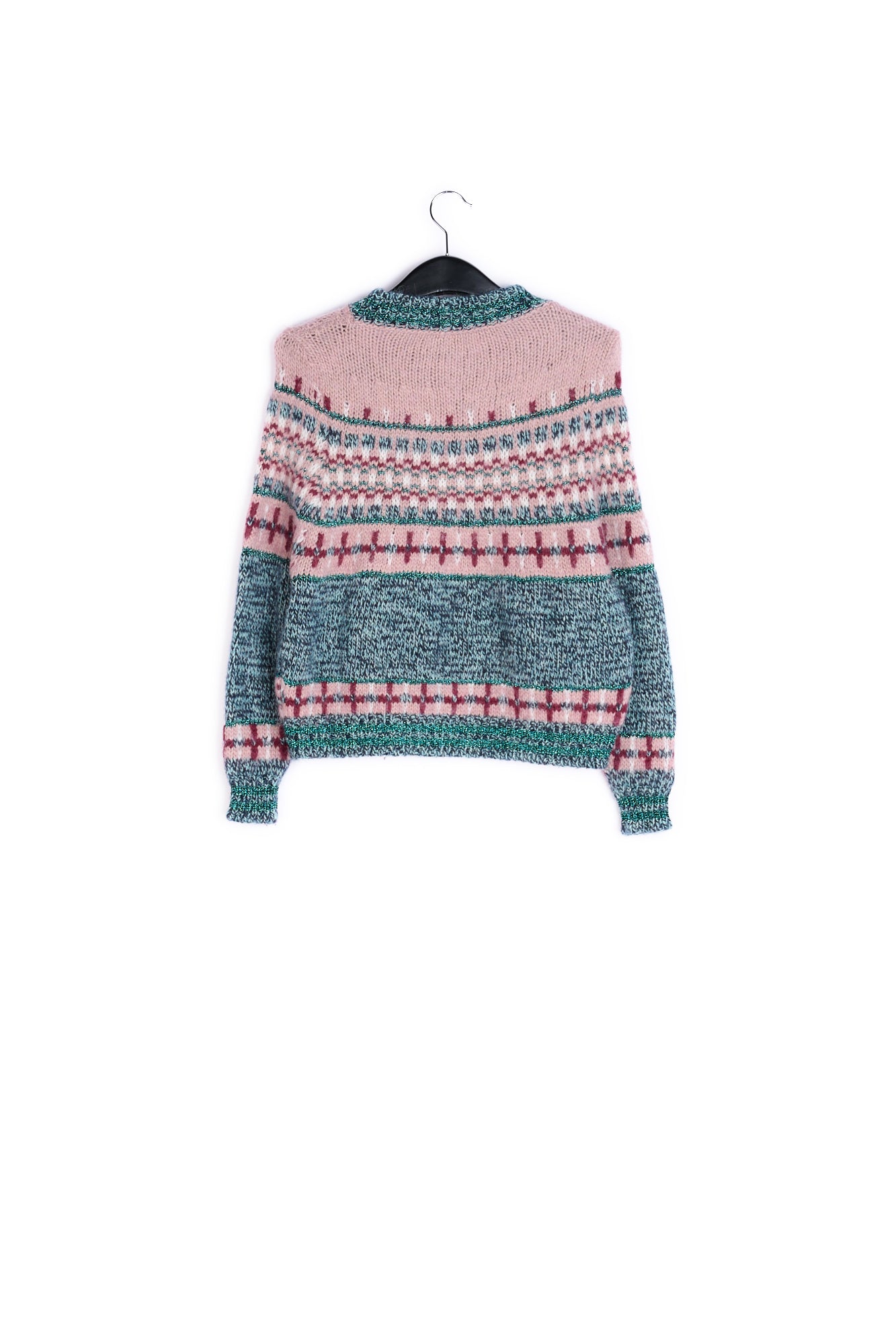 Knit with red, pink and white pattern RE—SSENTIEL | Essentiel second hand