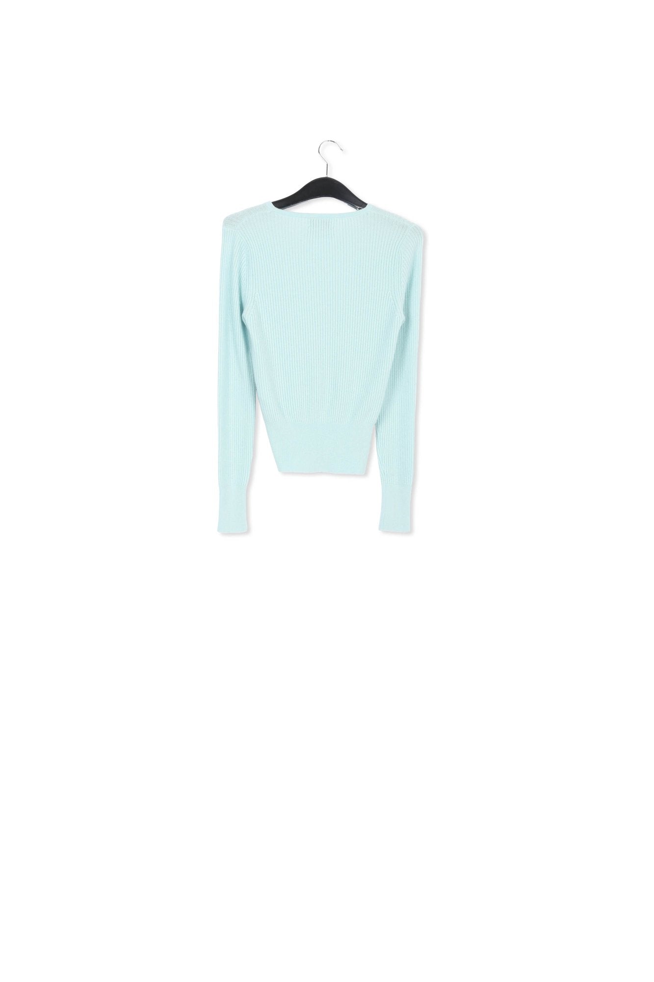 Light blue merino-cashmere rib-knit sweater RE—SSENTIEL | Essentiel second hand