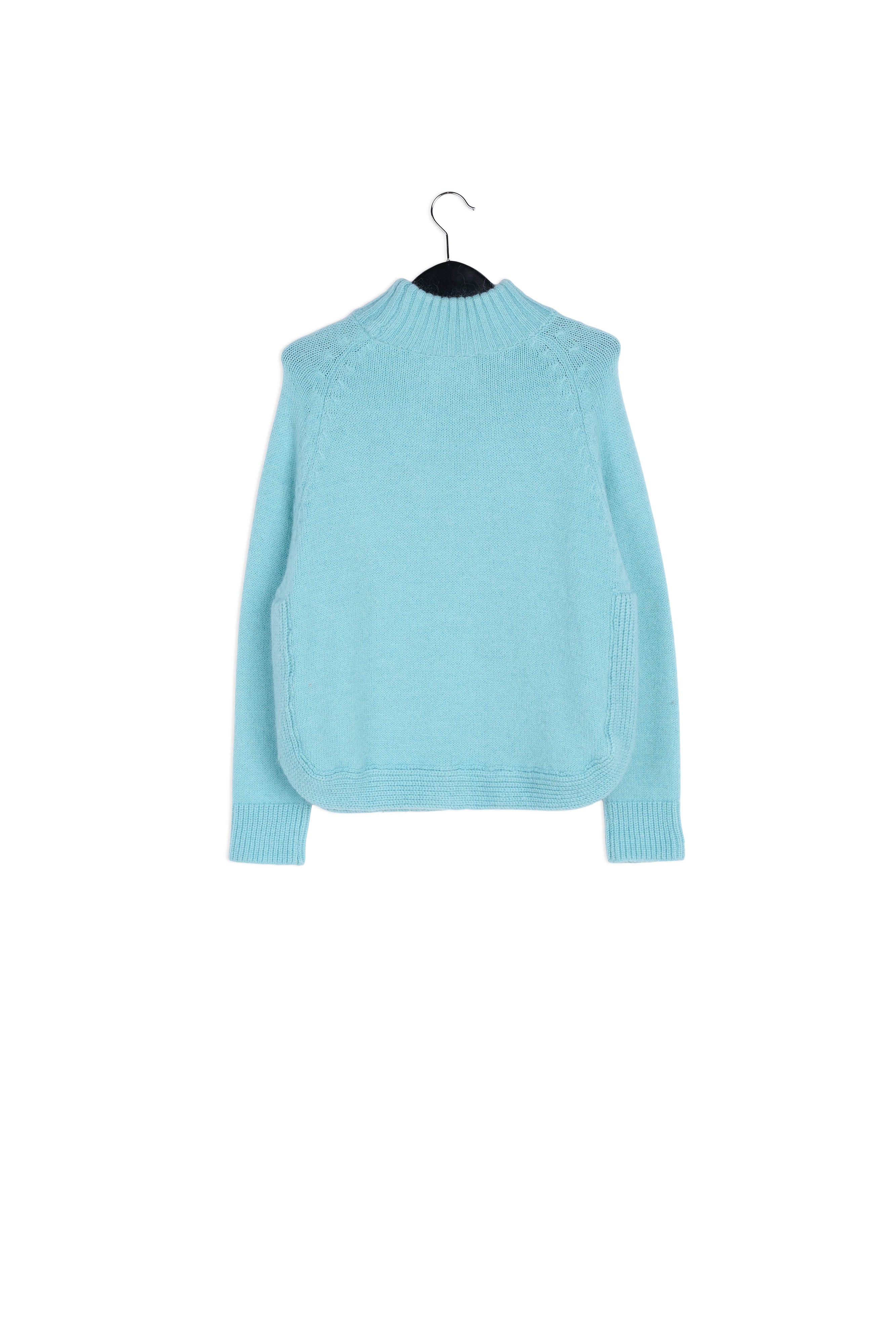 Blauwe effen gebreide trui RE—SSENTIEL | Essentiel second hand