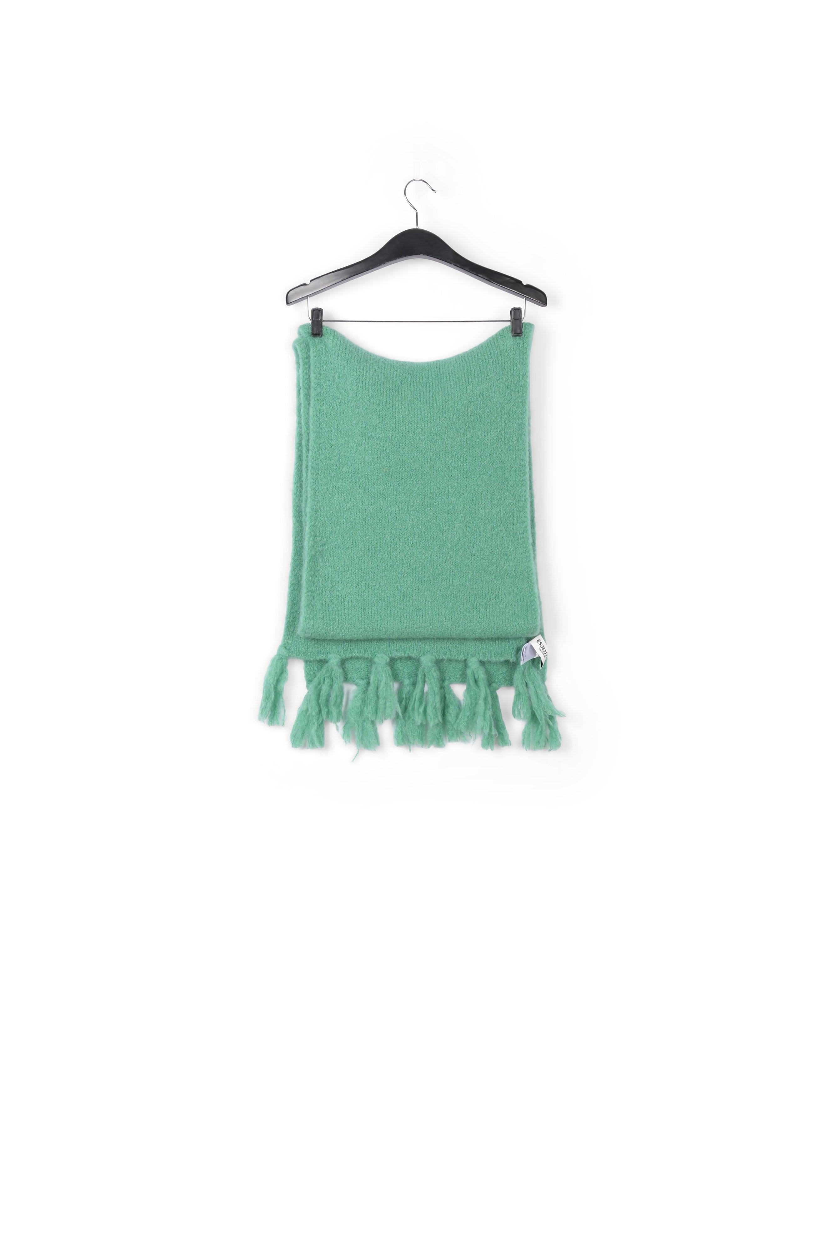 Teal oversized mohair-blend scarf RE—SSENTIEL | Essentiel second hand