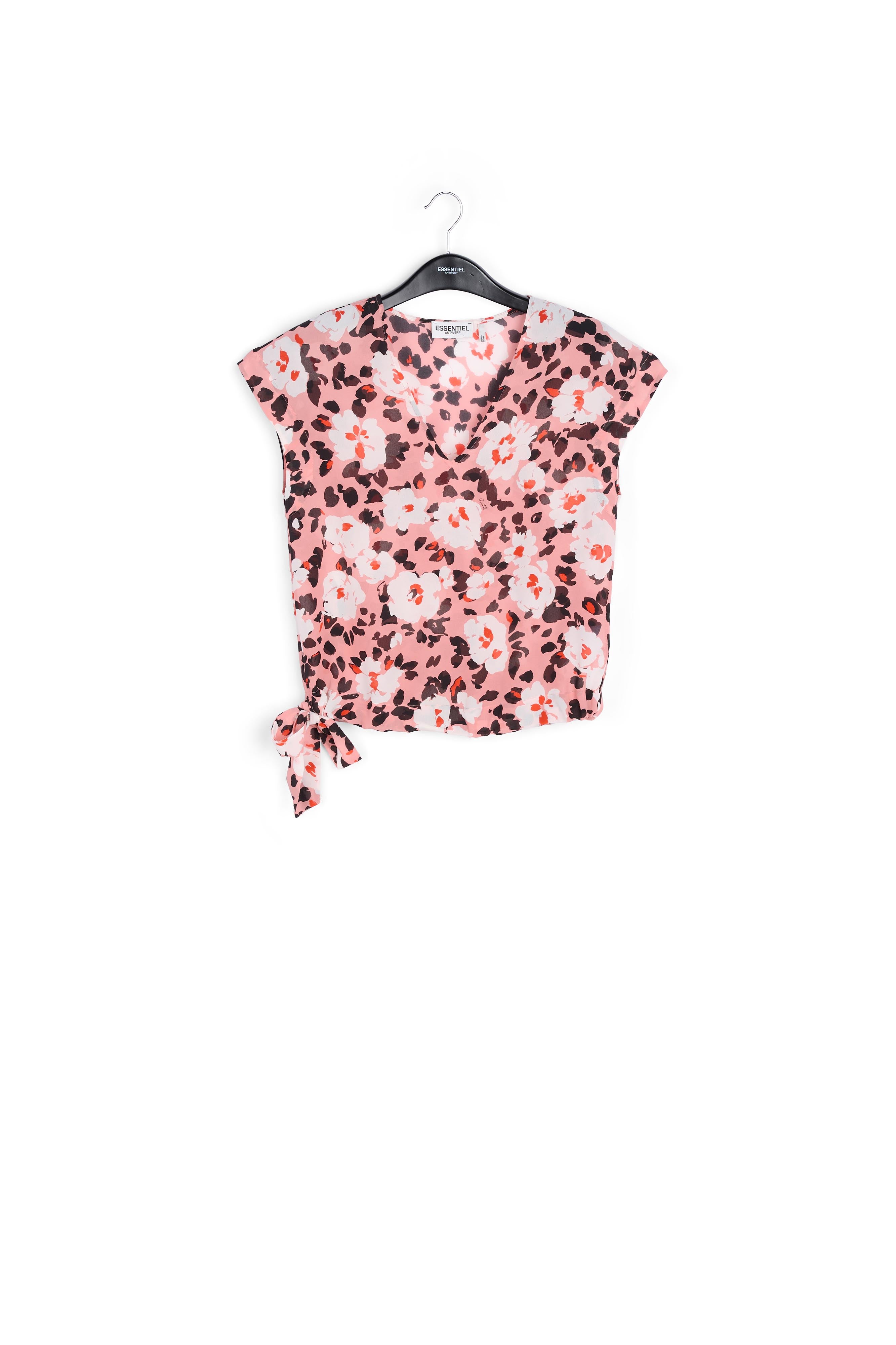 Pink floral-print top RE—SSENTIEL | Essentiel second hand