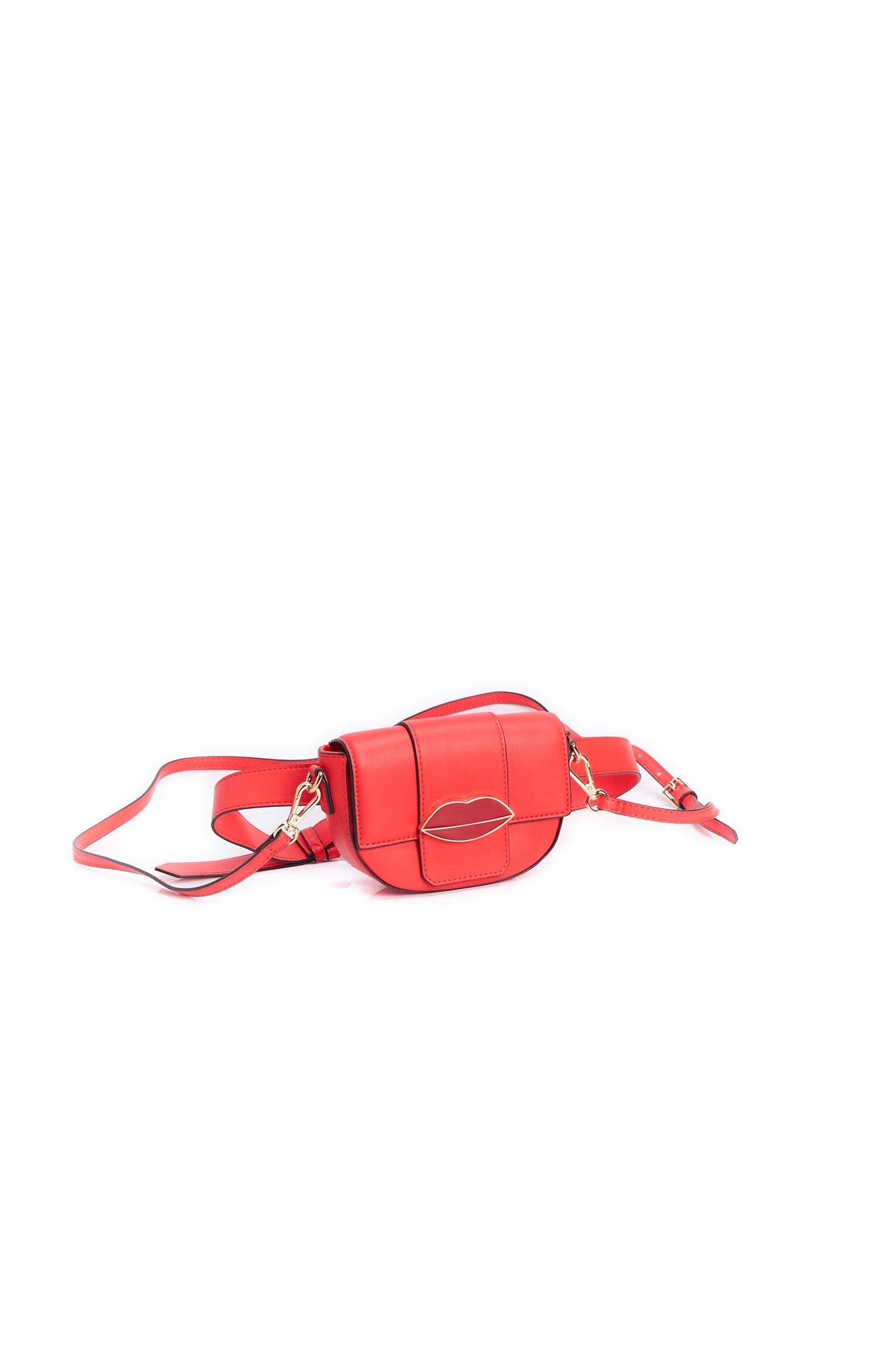 Pink belt bag with red lips RE—SSENTIEL | Essentiel second hand