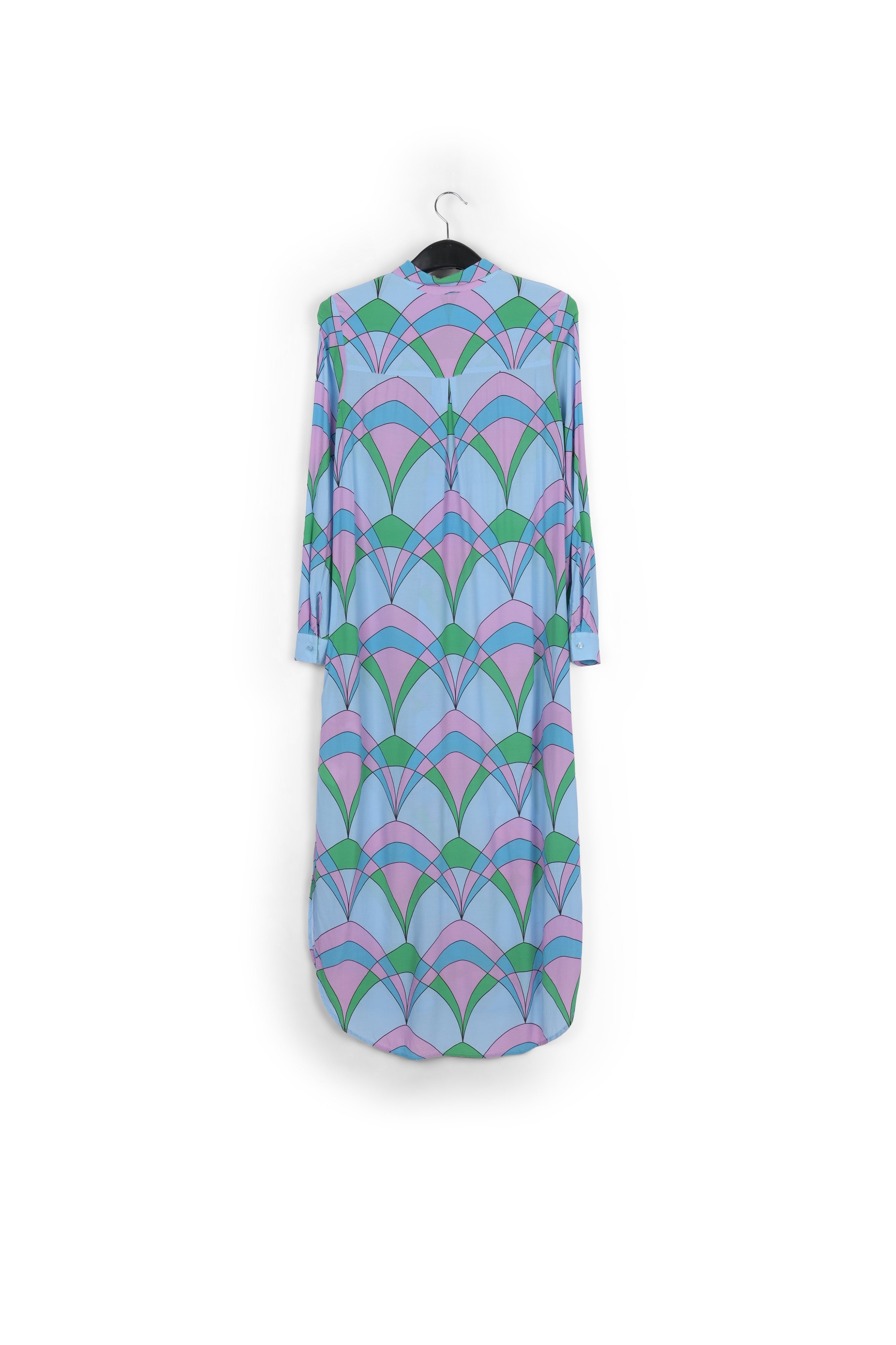 Light blue graphic print shirt dress RE—SSENTIEL | Essentiel second hand