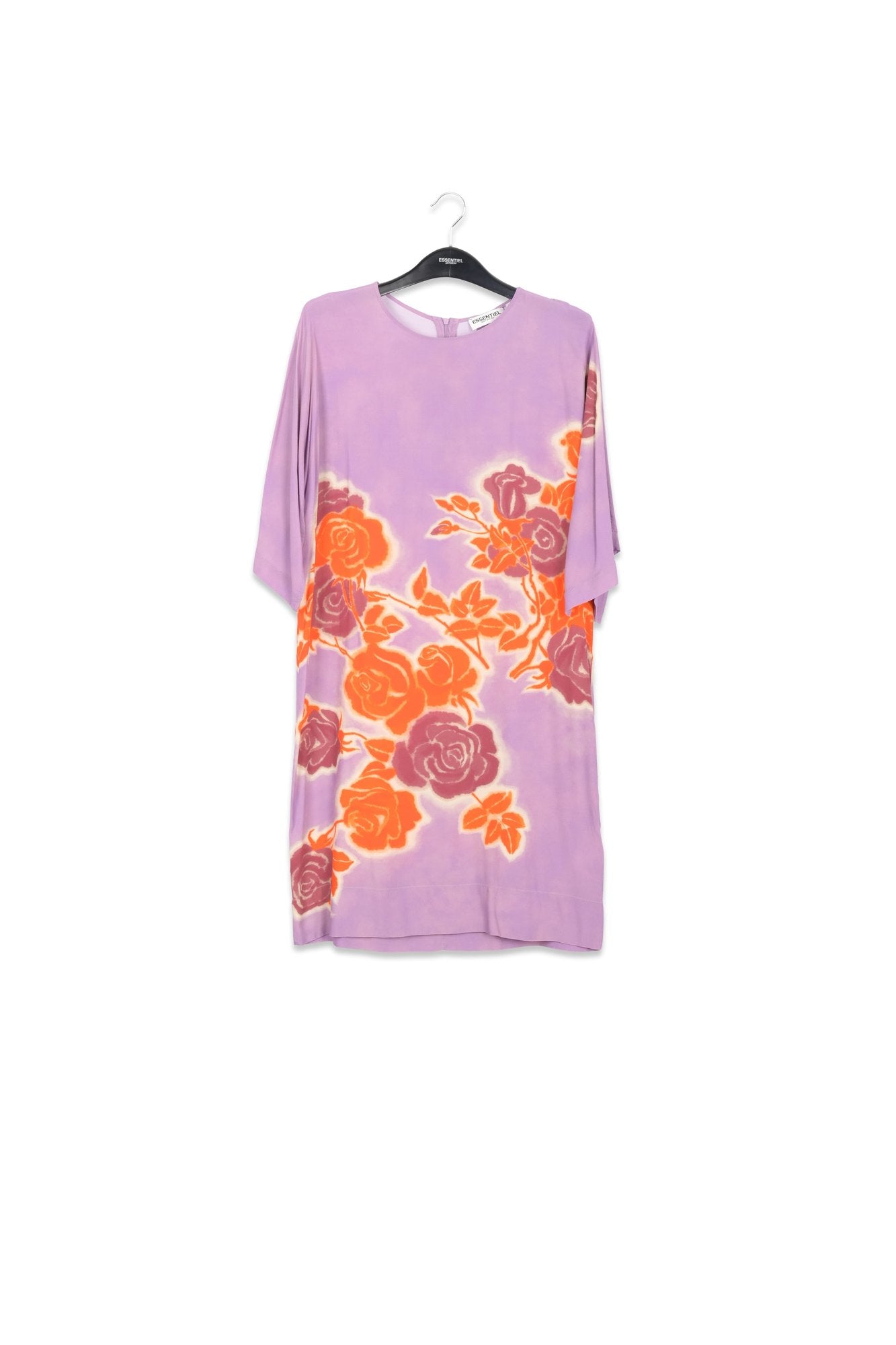 Robe à imprimé fleuri lilas, orange et violet RE—SSENTIEL | Essentiel second hand