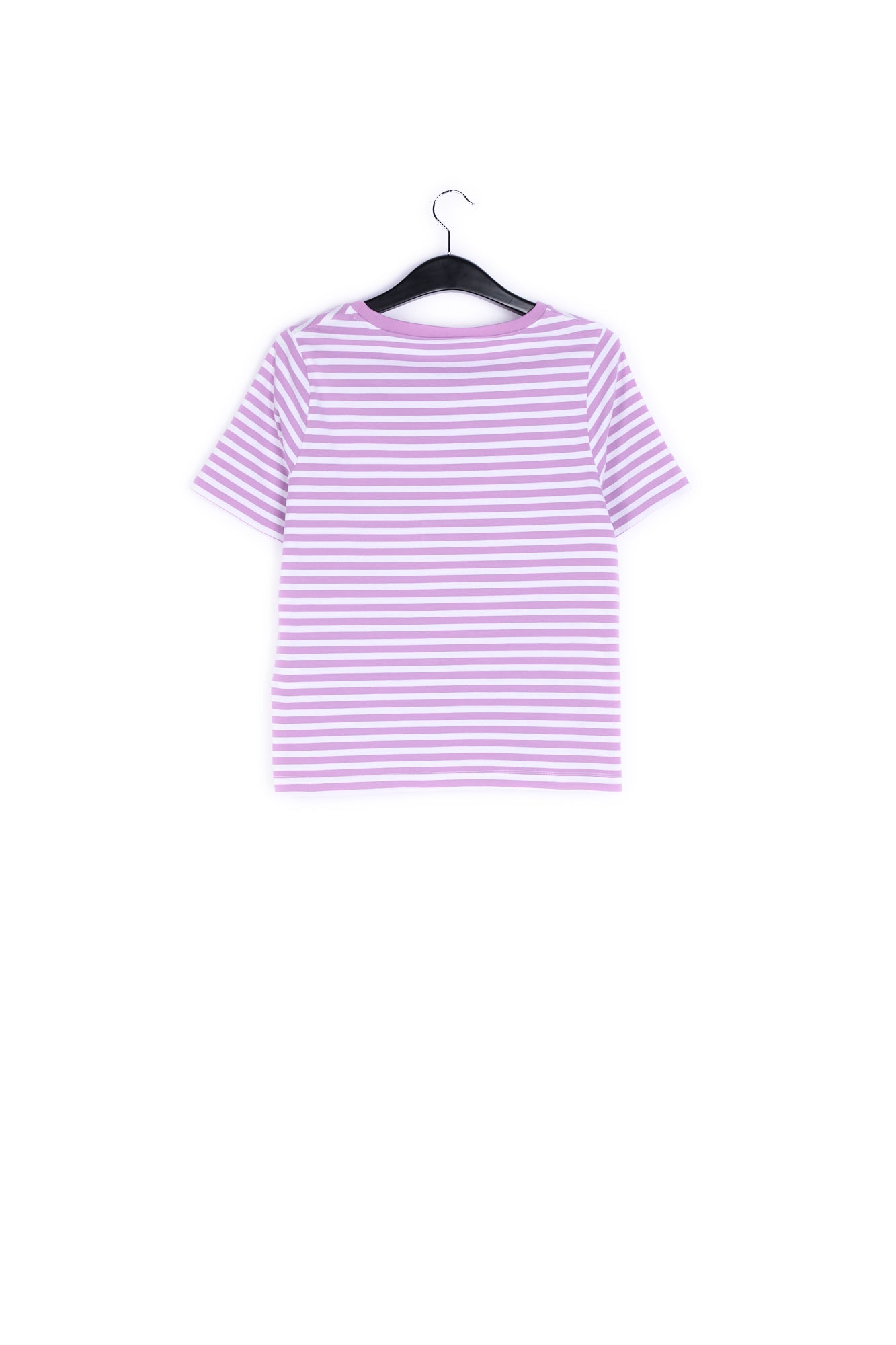 Purple and white striped t-shirt with future print RE—SSENTIEL | Essentiel second hand