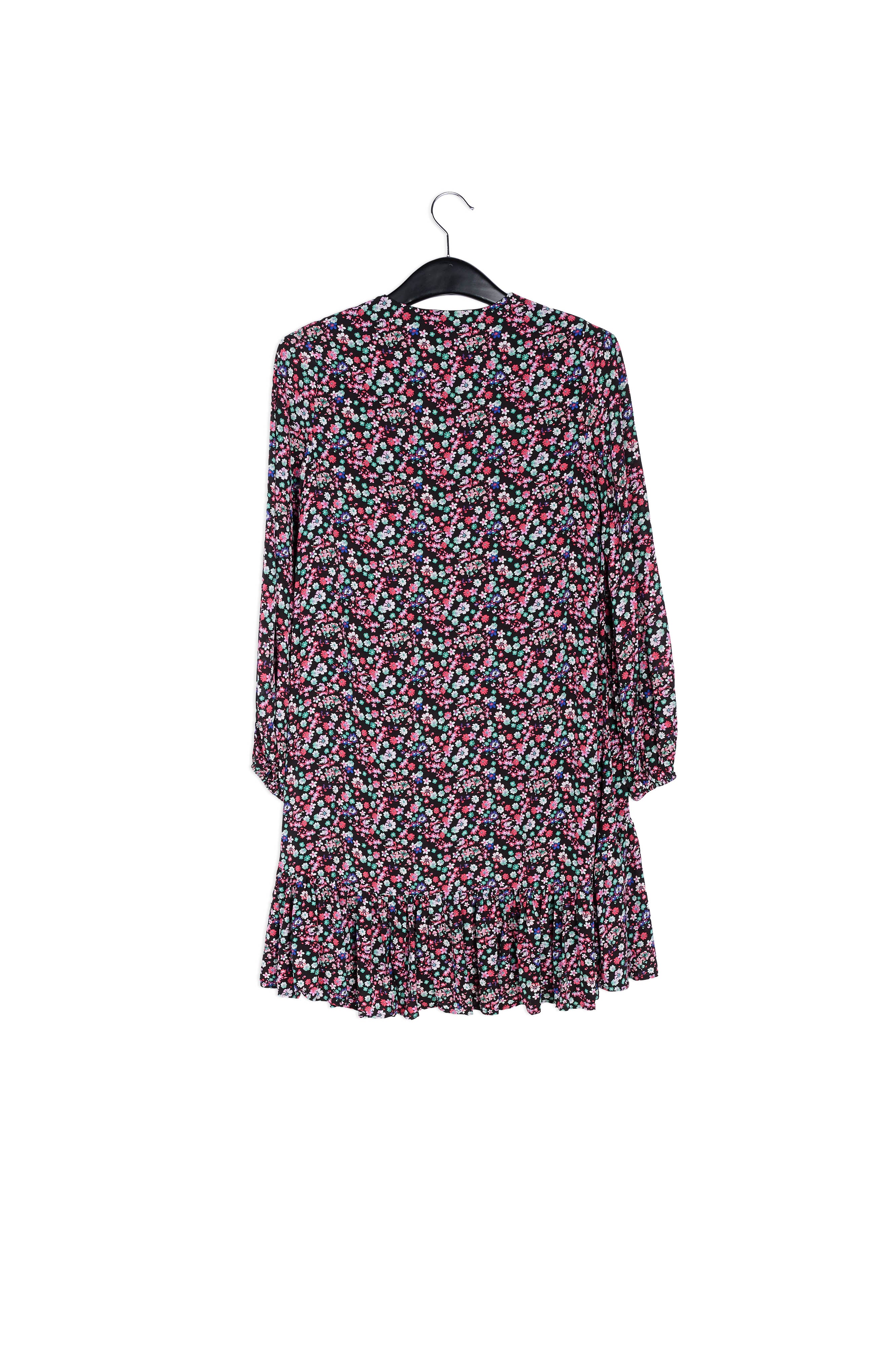 Mini robe noire à imprimé floral RE—SSENTIEL | Essentiel second hand
