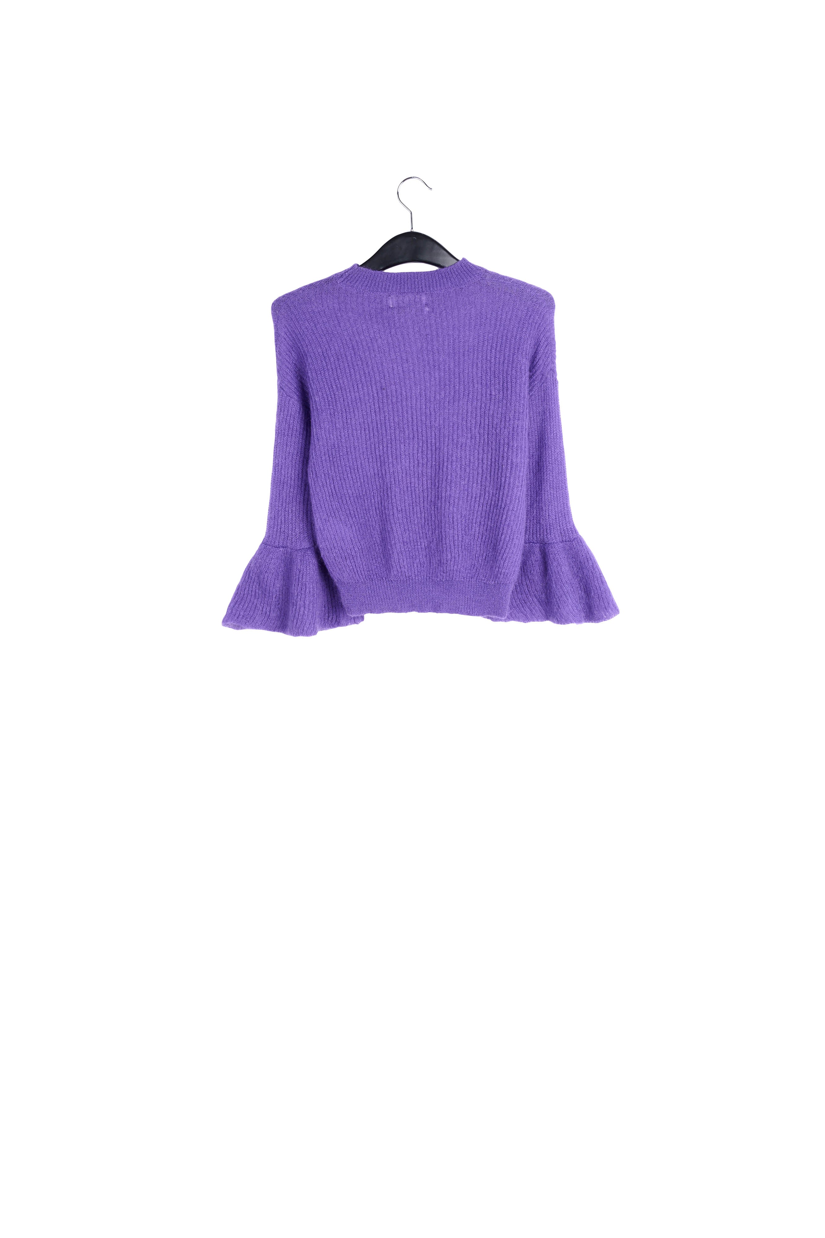 Pull violet à manches volantées RE—SSENTIEL | Essentiel second hand