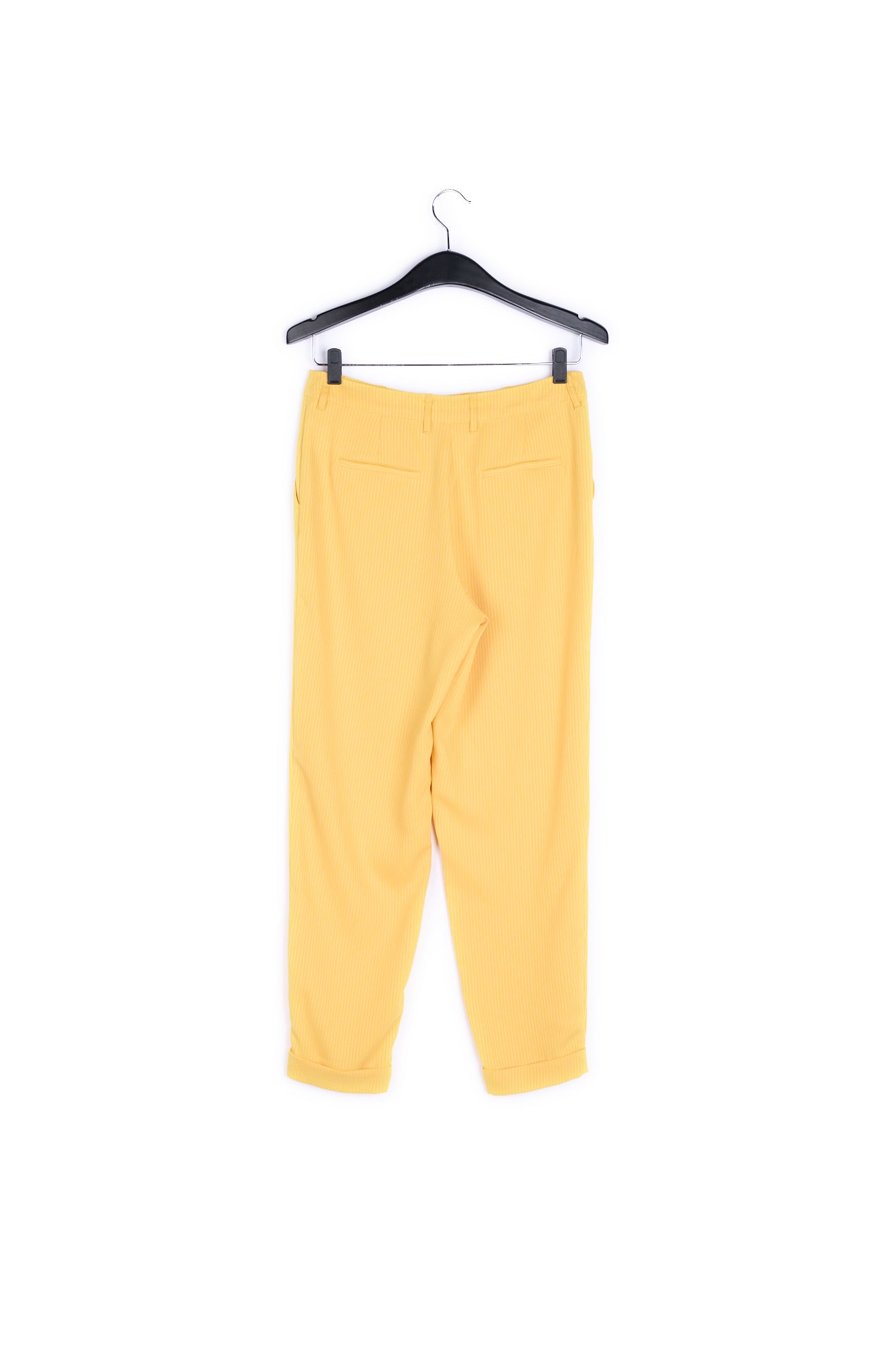 Pantalon près du corps jaune à rayures RE—SSENTIEL | Essentiel second hand