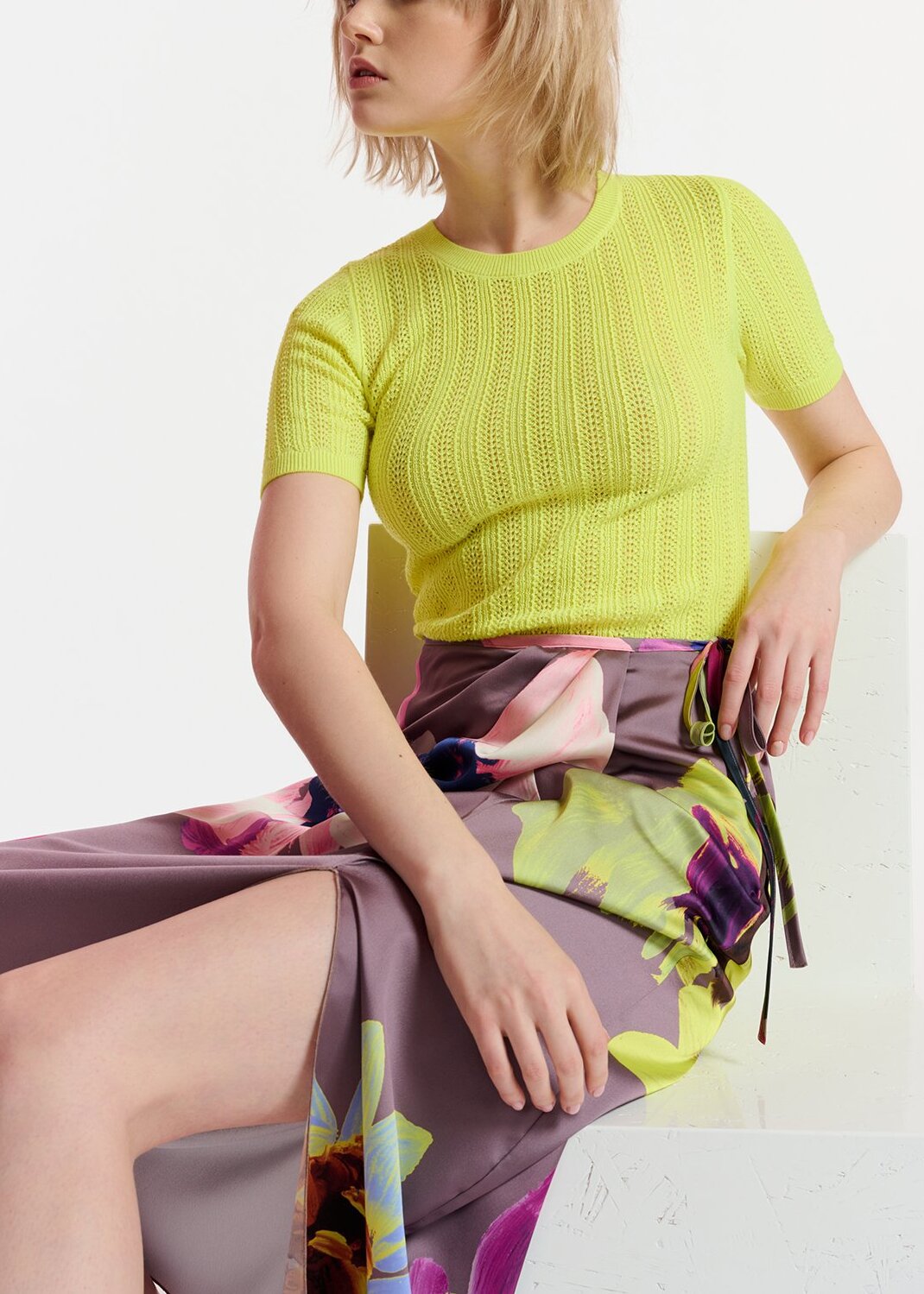 Top en pointelle jaune RE—SSENTIEL | Essentiel second hand