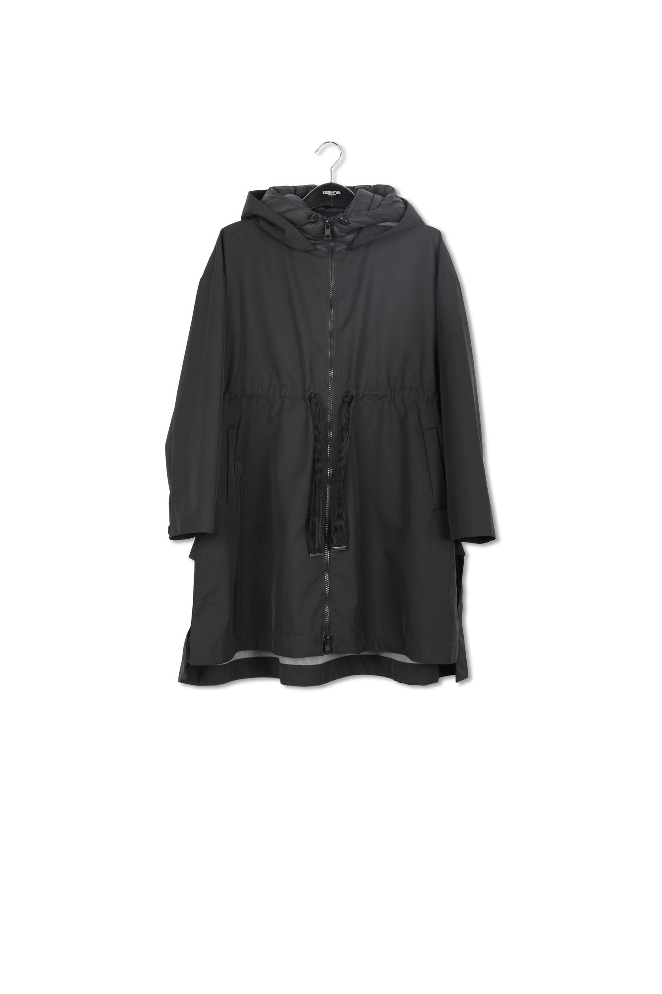 Manteau imperméable noir RE—SSENTIEL | Essentiel second hand