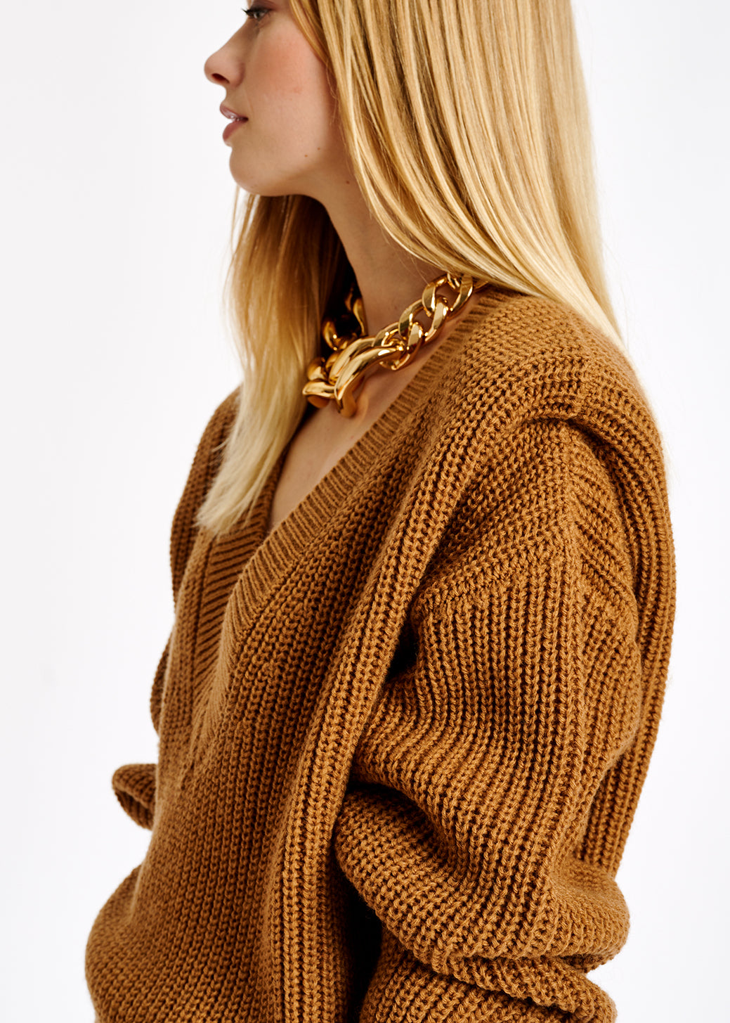 Pull camel à épaulettes RE—SSENTIEL | Essentiel second hand