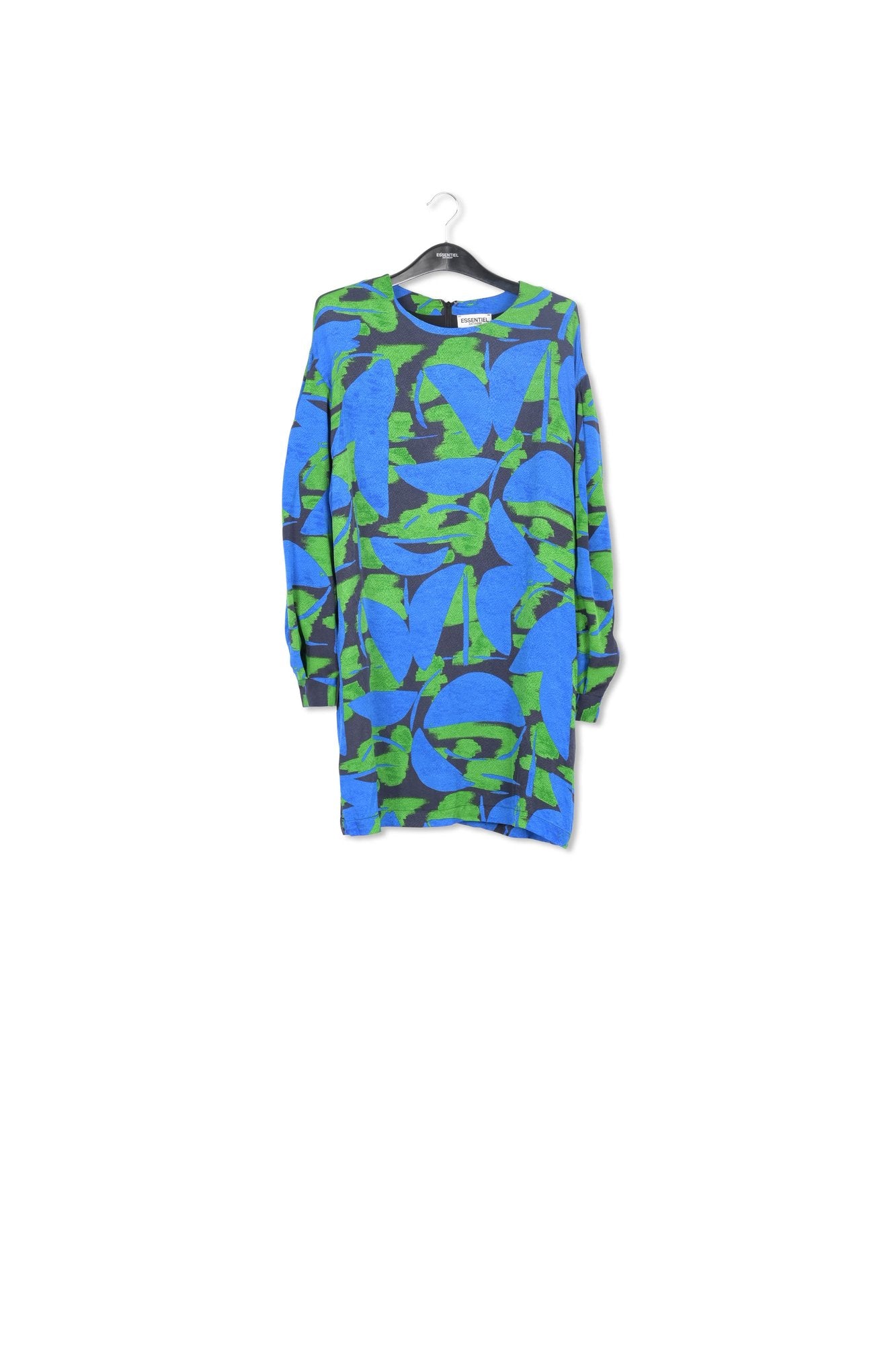 Mini robe à  imprimé bleu, vert et noir RE—SSENTIEL | Essentiel second hand