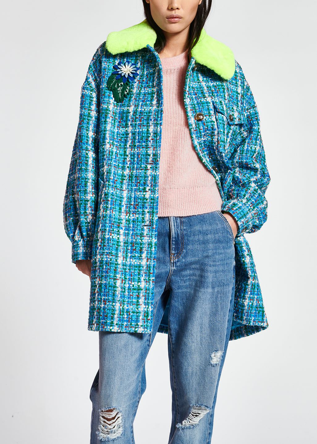 Jean bleu délavé à coupe ample RE—SSENTIEL | Essentiel second hand