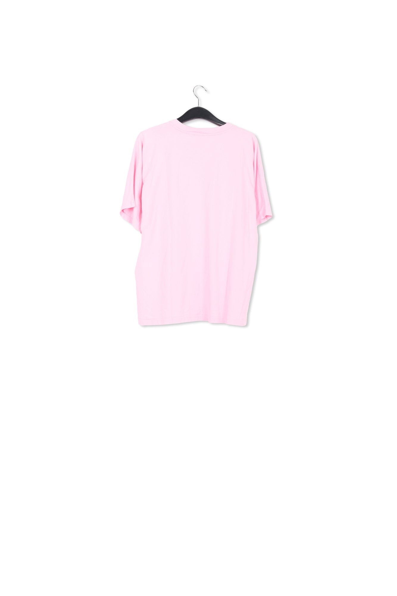 Pink oversized organic cotton-jersey 'mega' t-shirt RE—SSENTIEL | Essentiel second hand