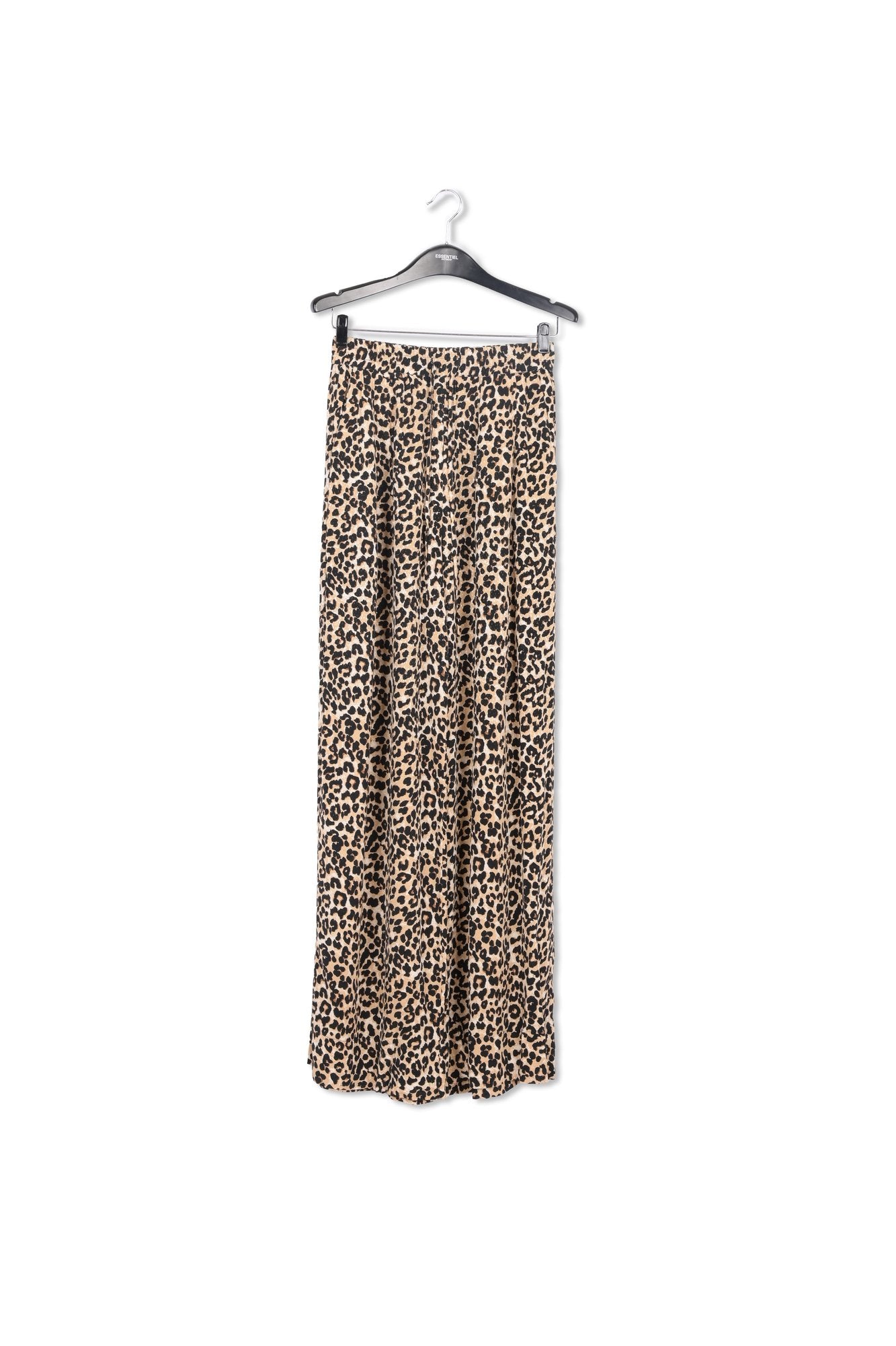 Brown wide-leg pants with leopard print RE—SSENTIEL | Essentiel second hand