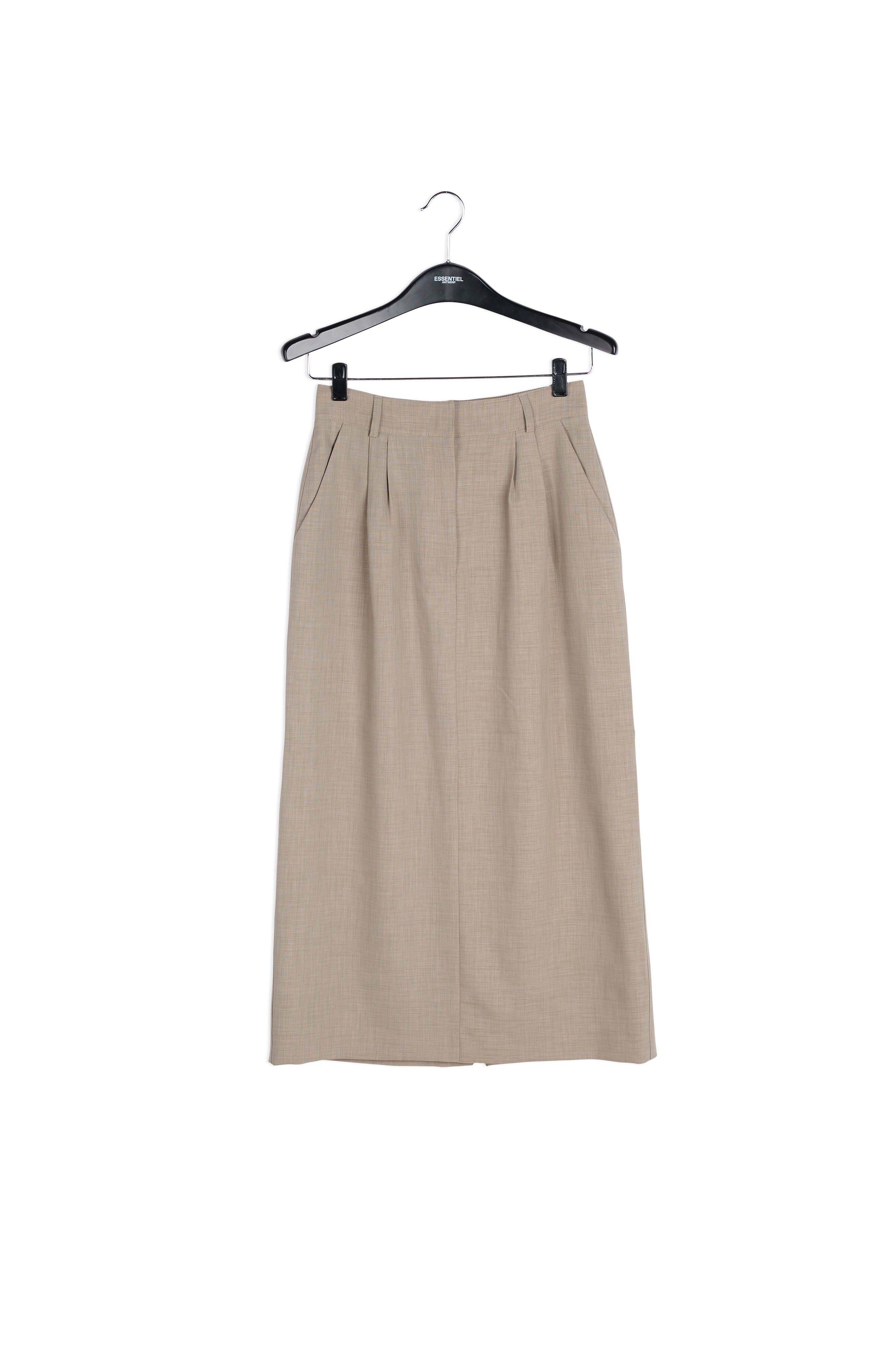 Khaki ankle-length skirt RE—SSENTIEL | Essentiel second hand