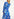 Maxi-jurk van jersey met wit en blauwe bloemenprint Faume - seconde main