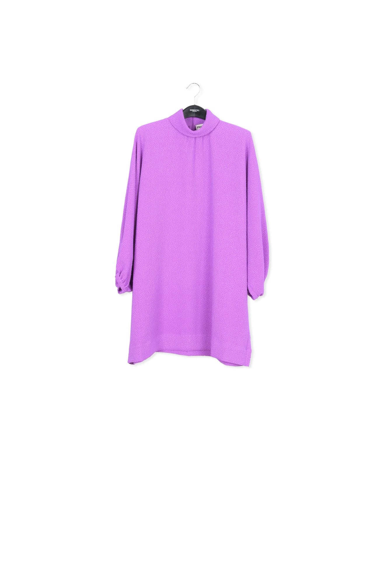 Orange, purple and off-white dress with stand-up collar RE—SSENTIEL | Essentiel second hand