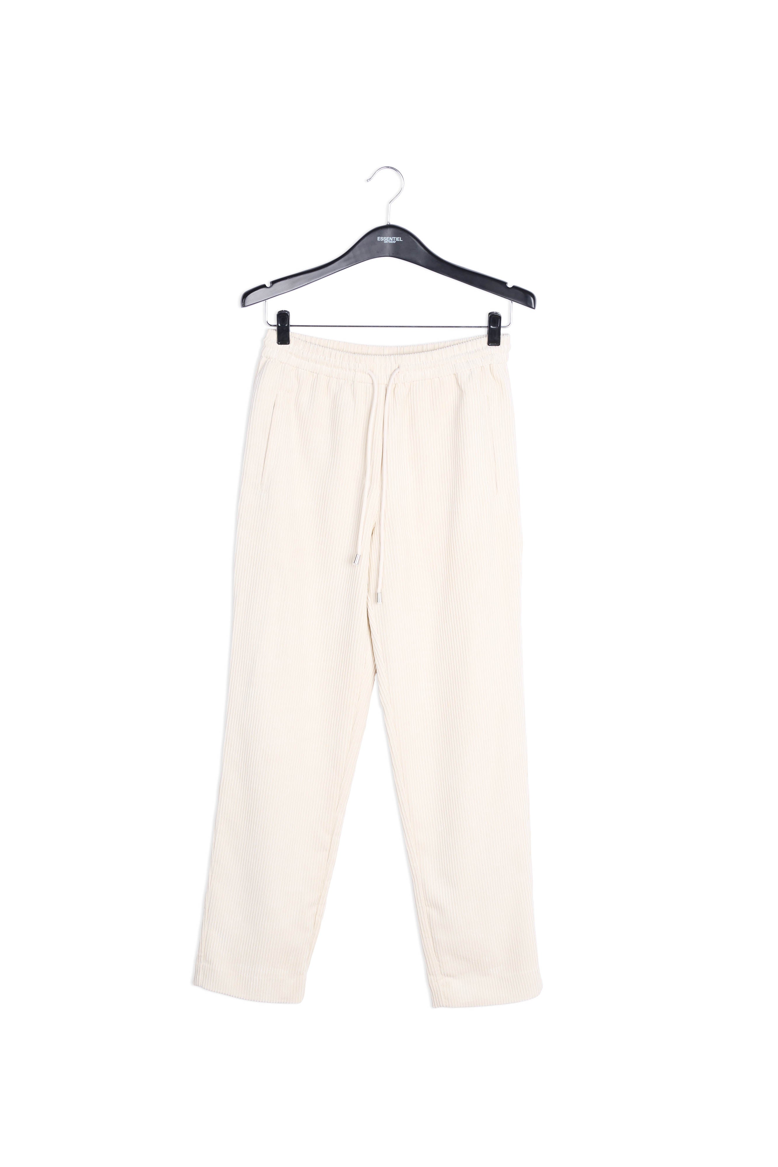 Off-white tapered corduroy pants RE—SSENTIEL | Essentiel second hand