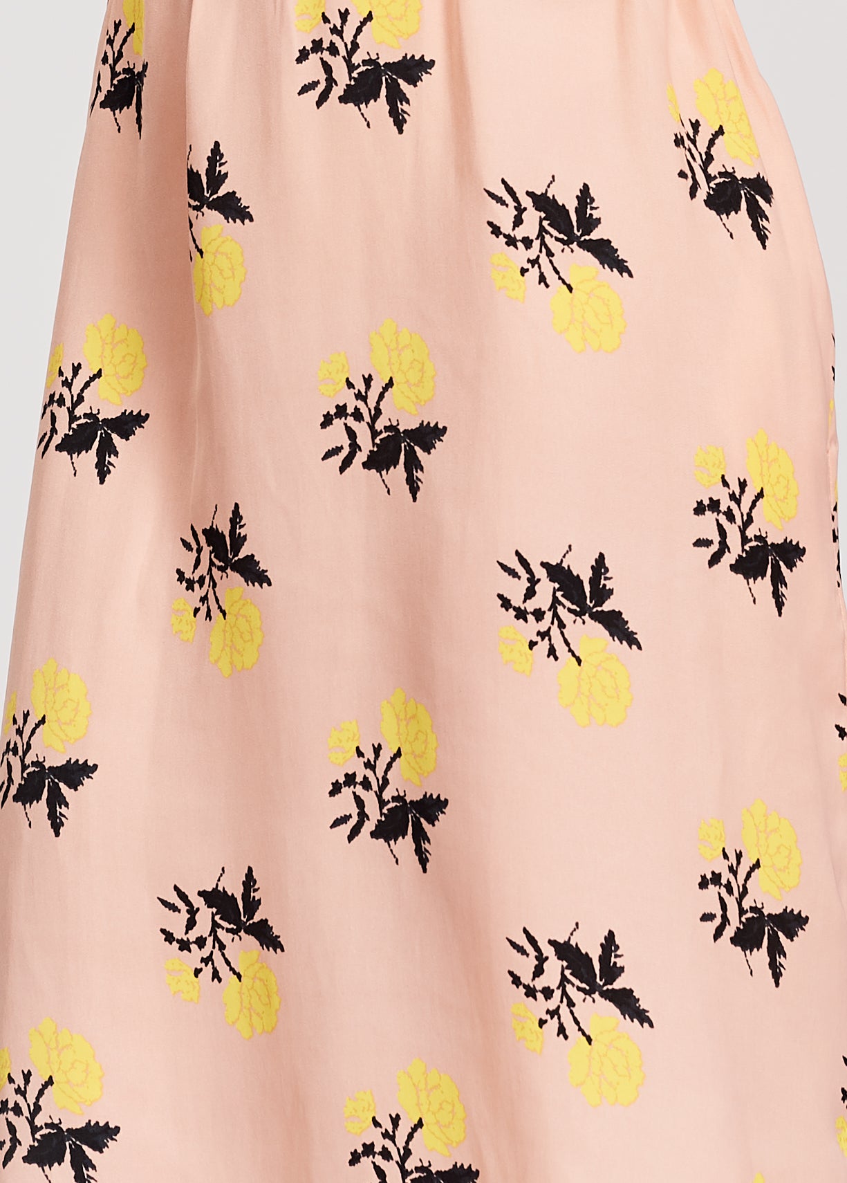 Peach floral print dress with curved hem RE—SSENTIEL | Essentiel second hand