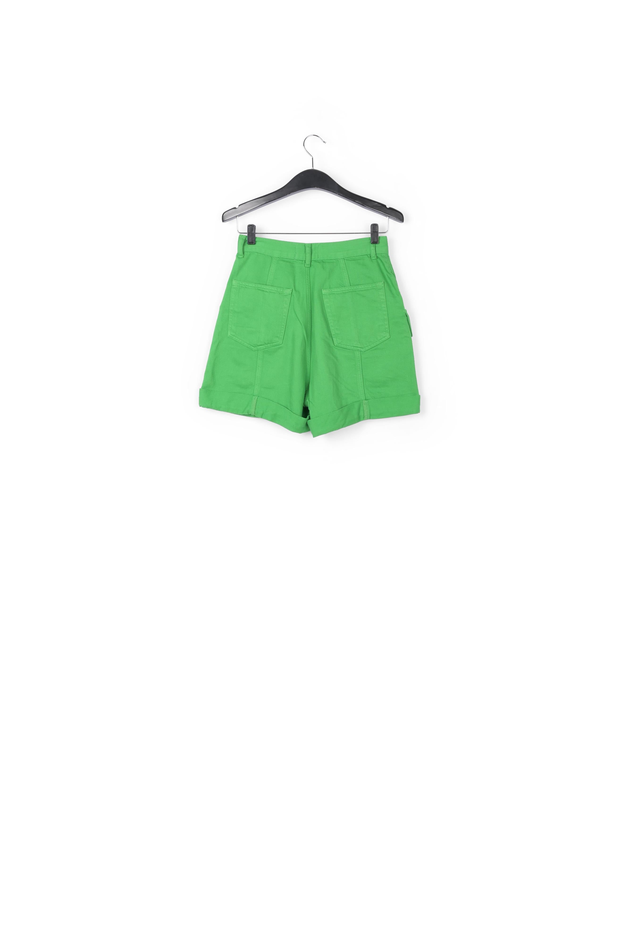 Green denim cargo shorts RE—SSENTIEL | Essentiel second hand