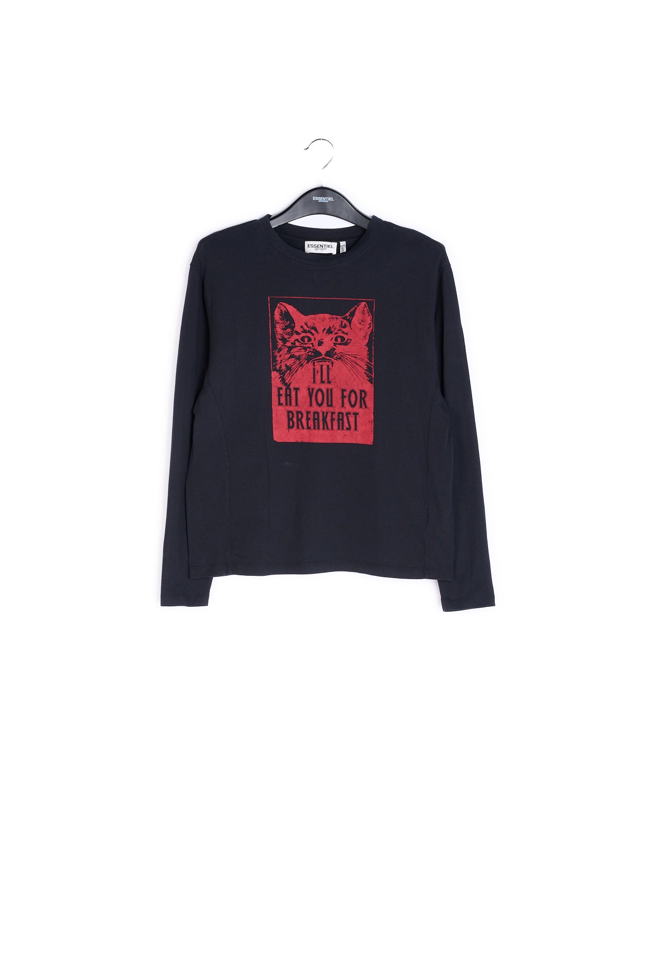 Cat print sleeve t-shirt RE—SSENTIEL | Essentiel second hand
