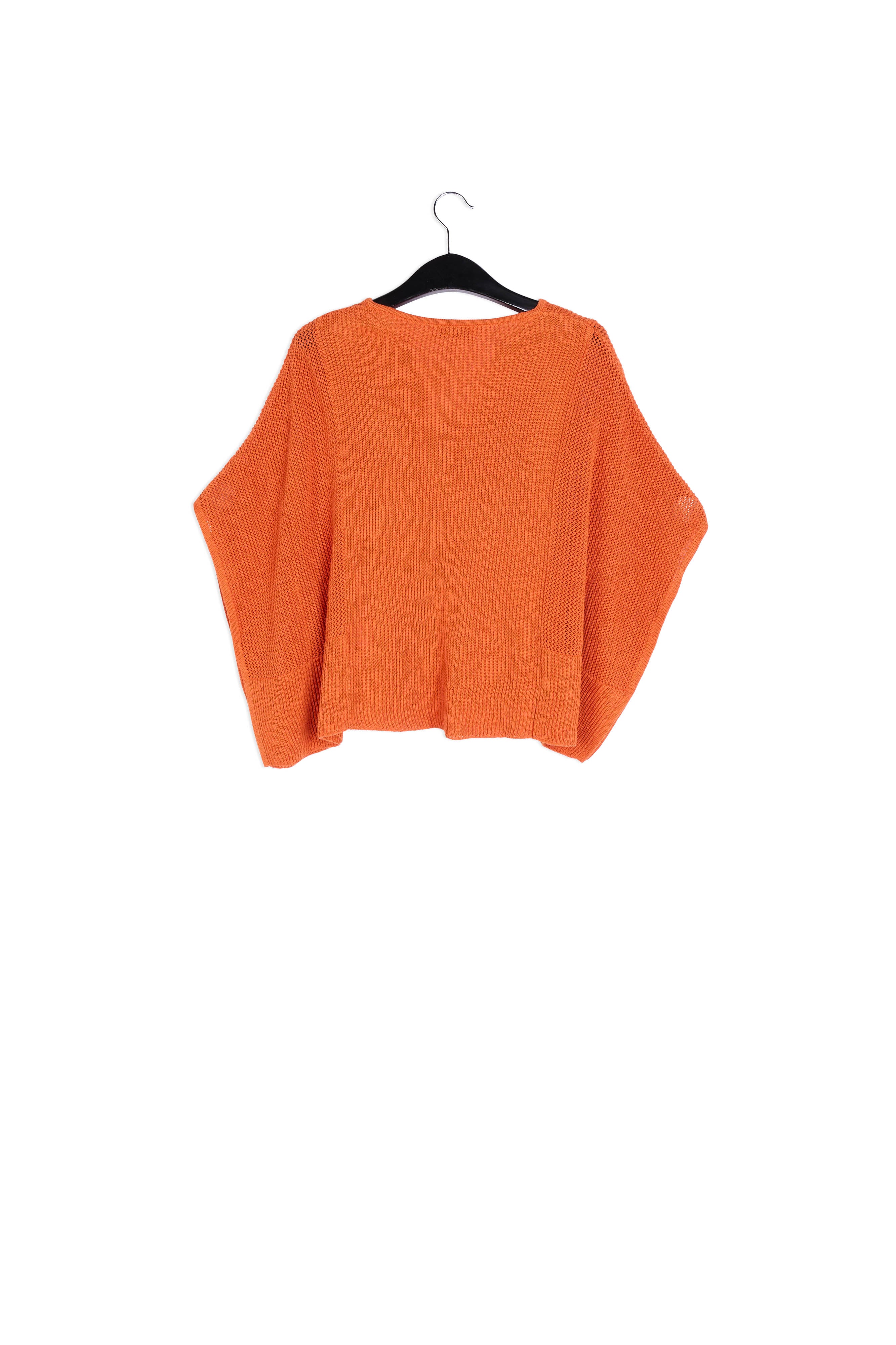 Top en tricot orange à coupe carrée RE—SSENTIEL | Essentiel second hand