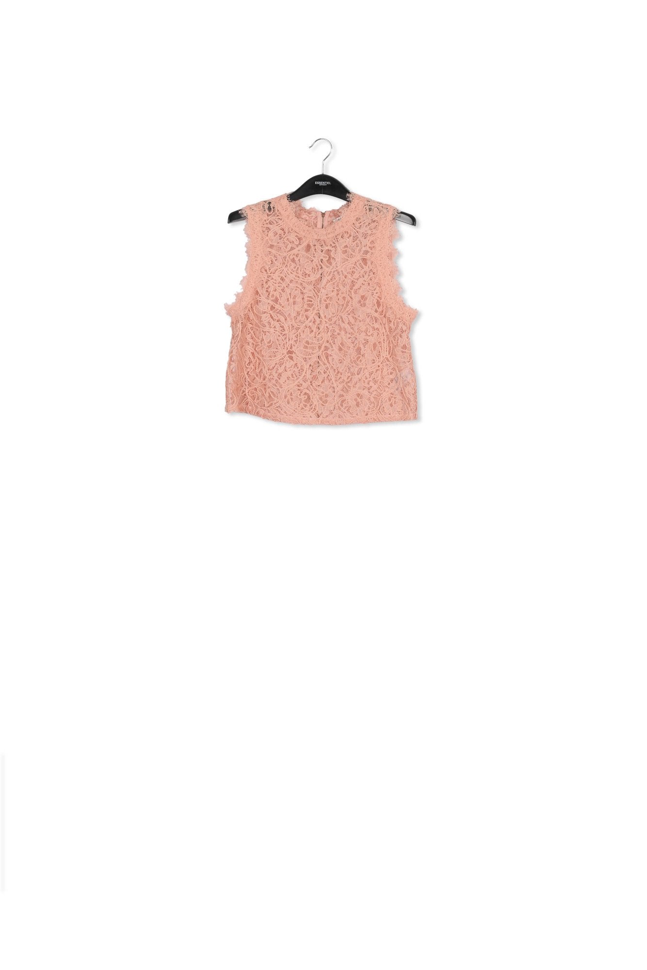 Vintage pink embroidered lace top RE—SSENTIEL | Essentiel second hand