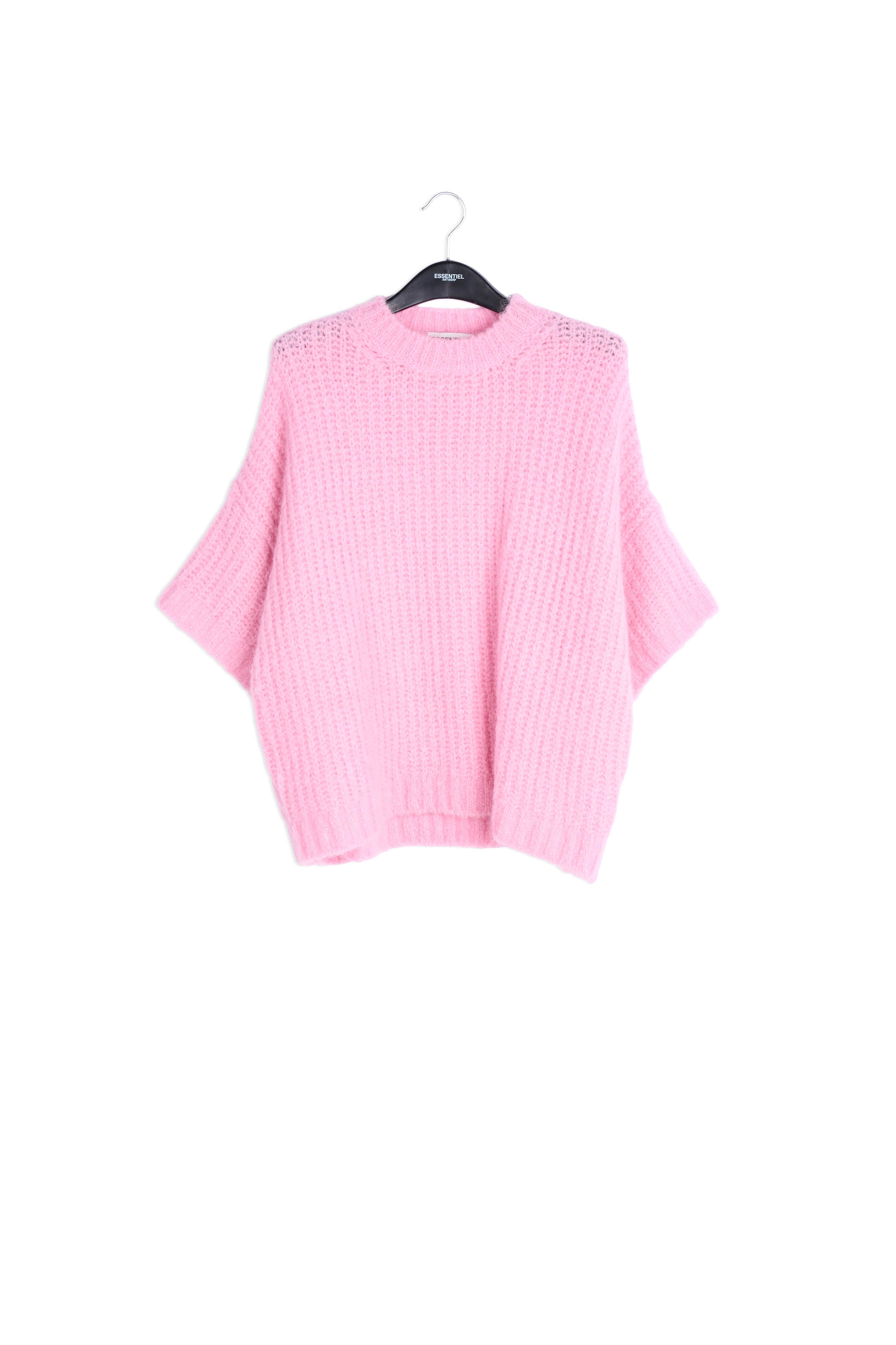 Pink boxy cut knit sweater RE—SSENTIEL | Essentiel second hand