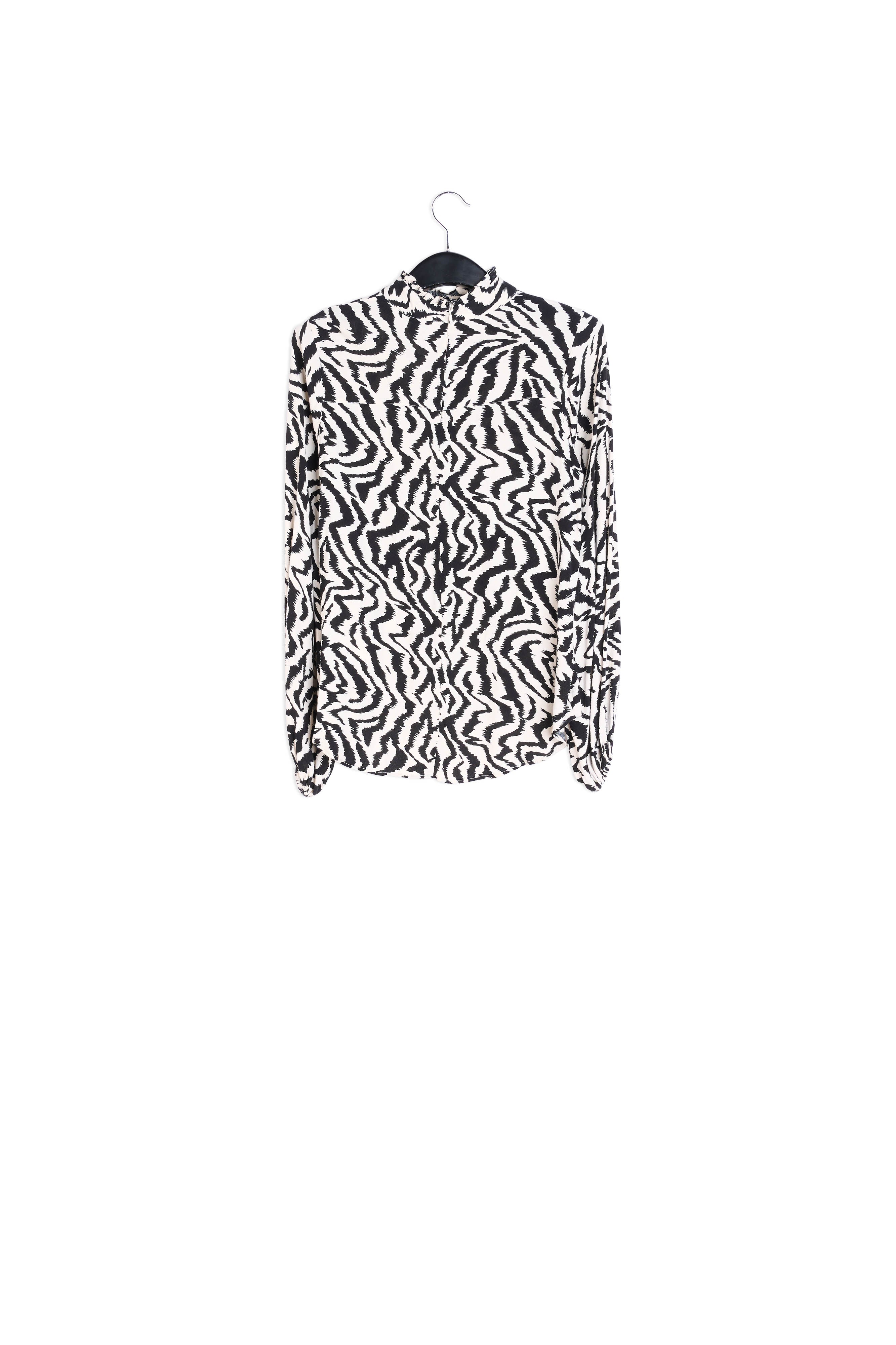 Top met zwart-witte zebraprint RE—SSENTIEL | Essentiel second hand