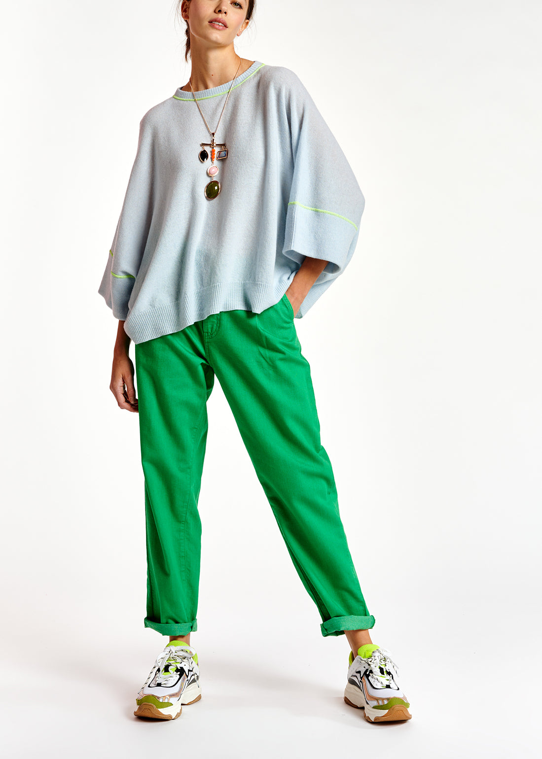 Light blue merino wool and cashmere sweater RE—SSENTIEL | Essentiel second hand