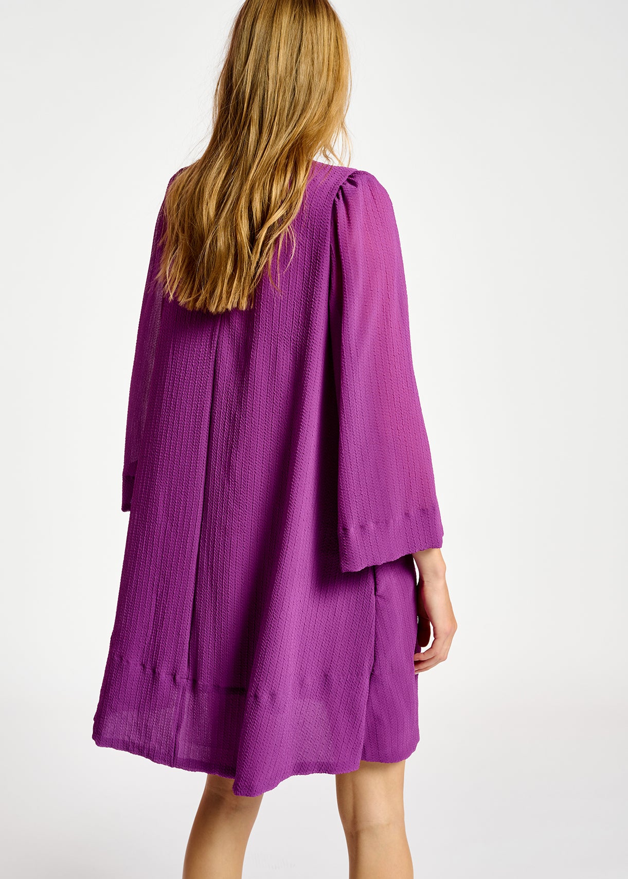 Purple mini dress with padded shoulders RE—SSENTIEL | Essentiel second hand