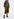 Khaki striped knit sweater with inside-out look Faume - seconde main