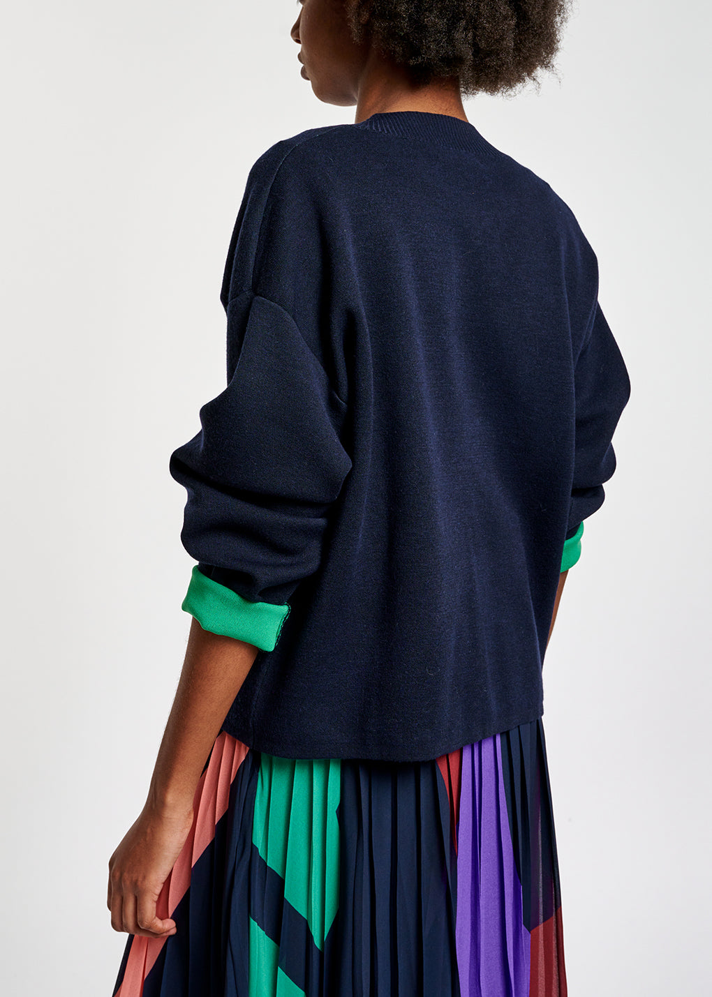 Dark blue cardigan with rhinestone buttons RE—SSENTIEL | Essentiel second hand