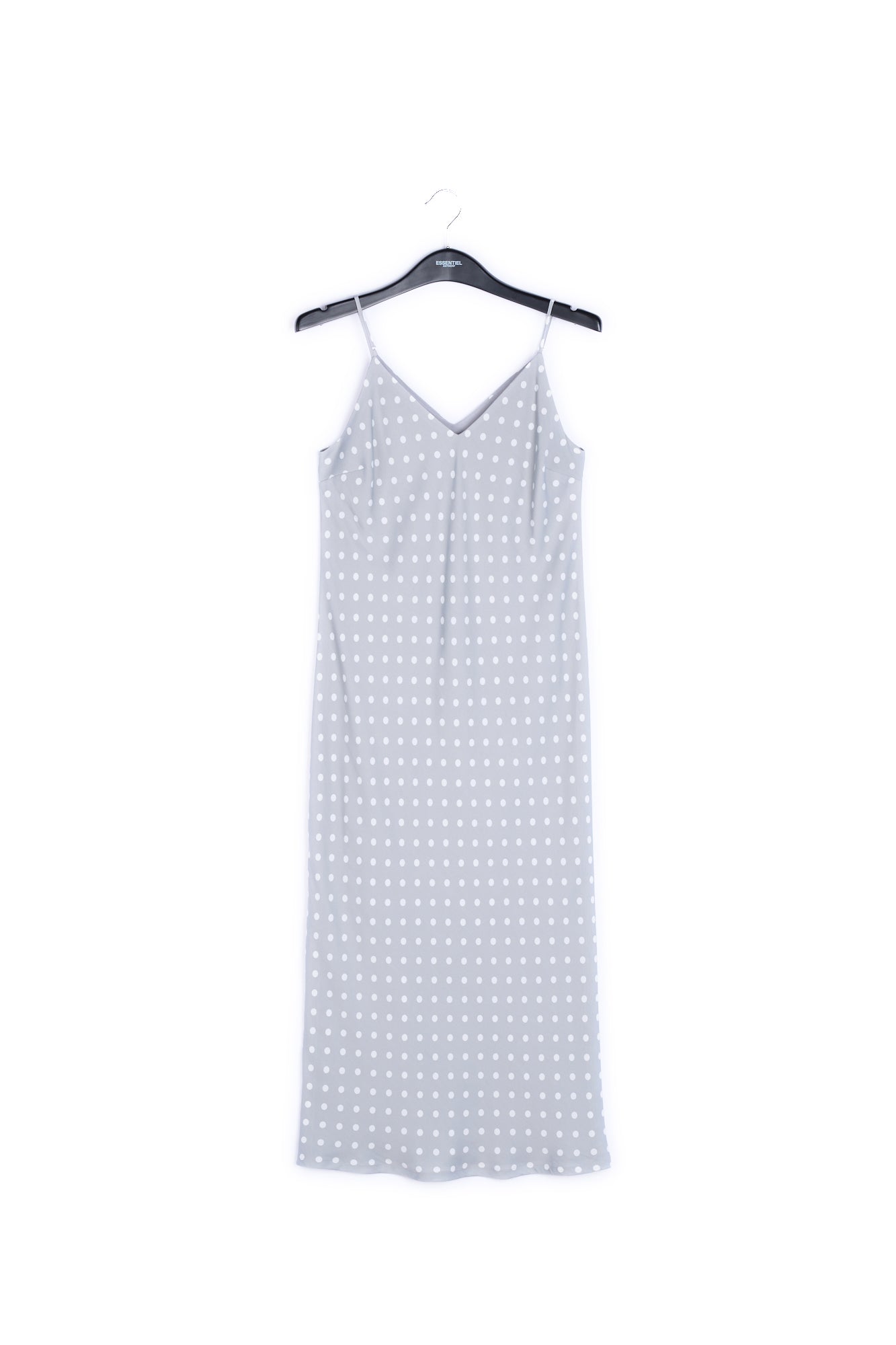 Grey polka dot slip dress RE—SSENTIEL | Essentiel second hand
