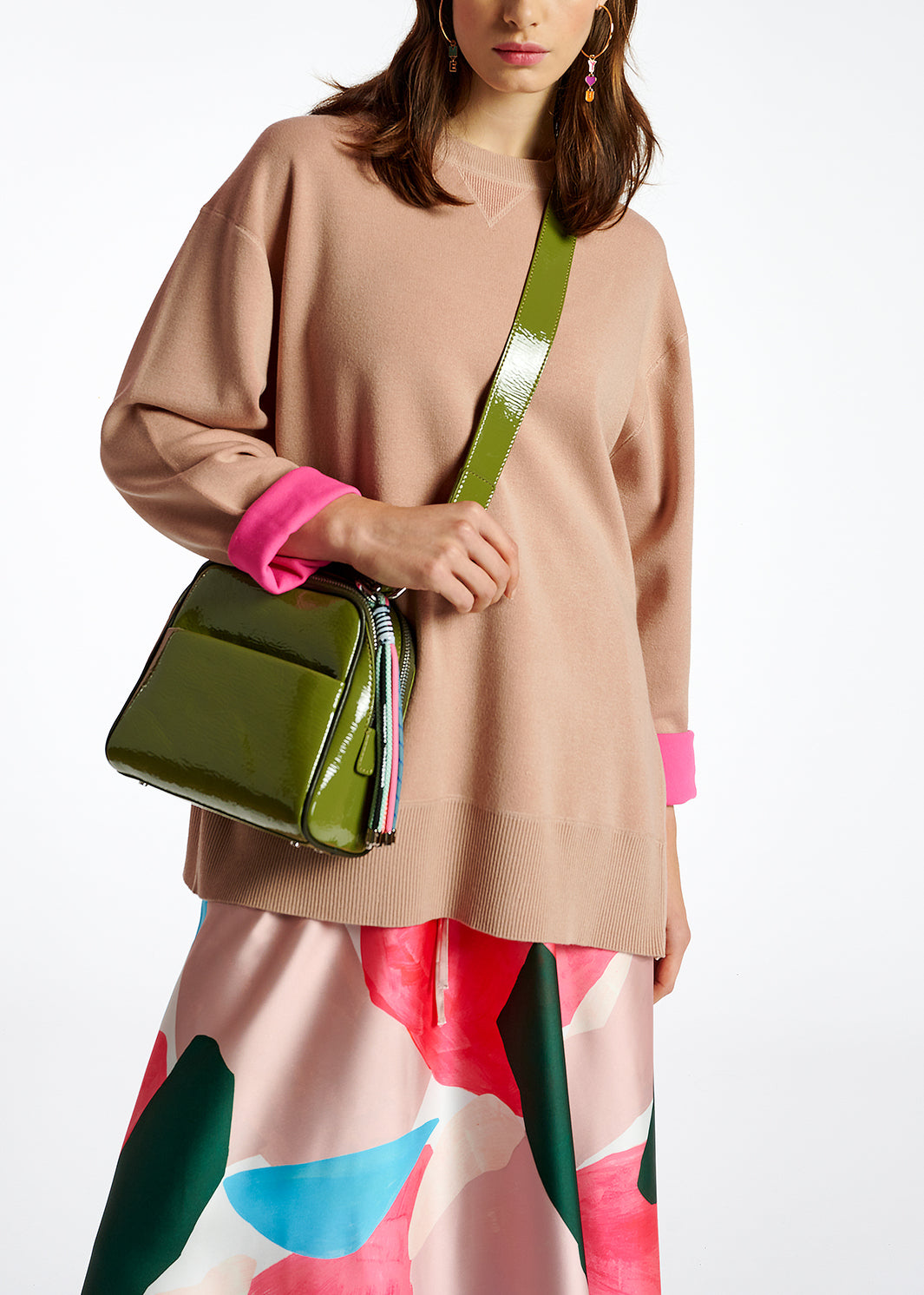 Pull carré en tricot rose vintage RE—SSENTIEL | Essentiel second hand