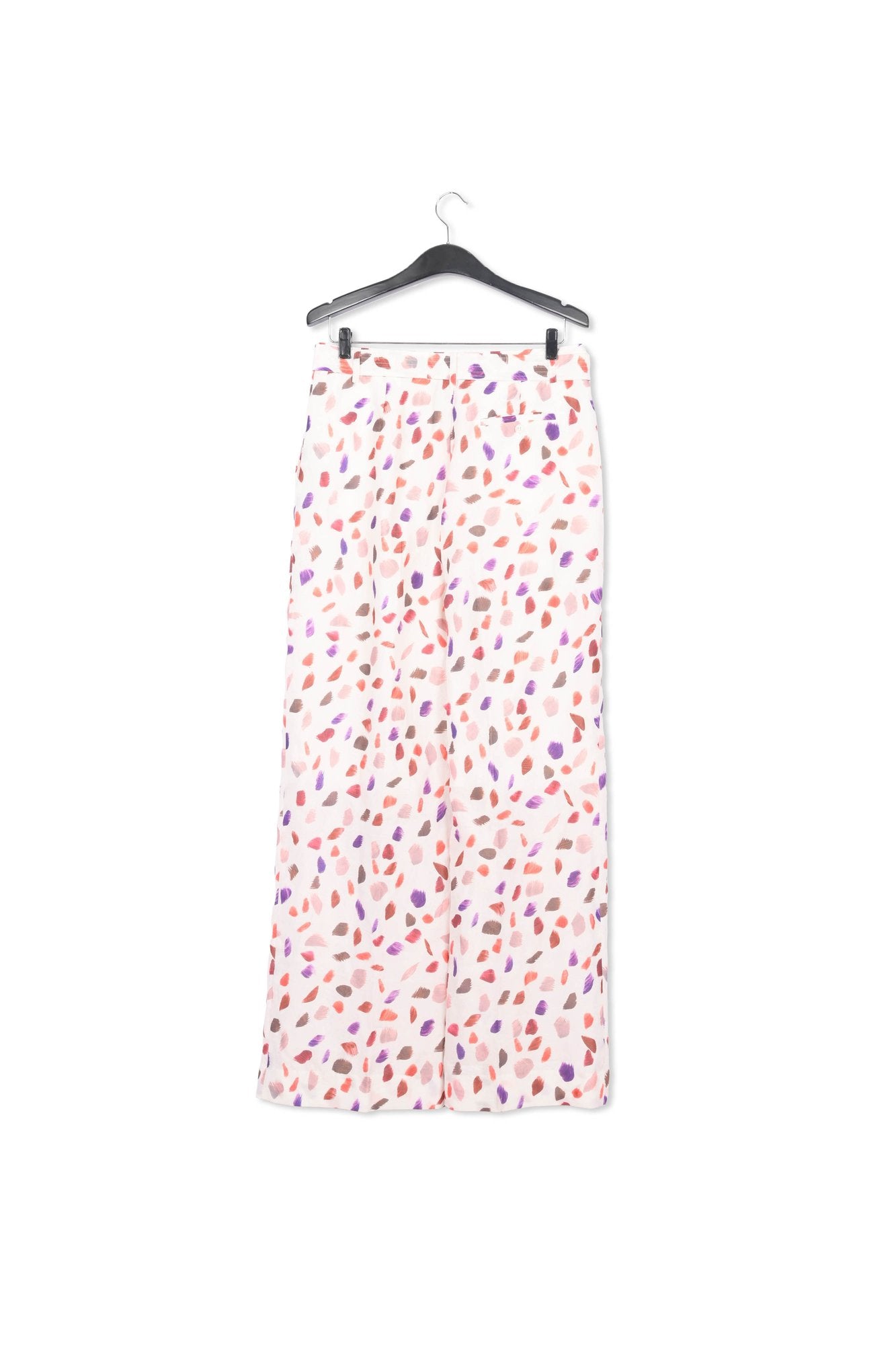 Off-white wide-leg with abstract print RE—SSENTIEL | Essentiel second hand