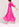Robe maxi portefeuille rose fluo à pois Faume - seconde main