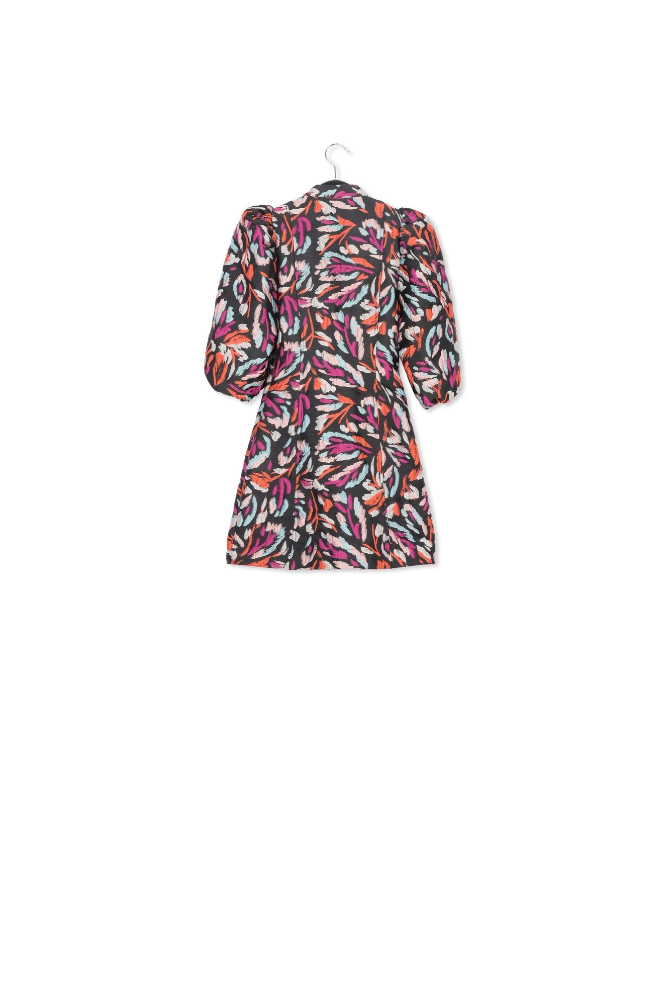 Black, orange and purple jacquard mini dress RE—SSENTIEL | Essentiel second hand