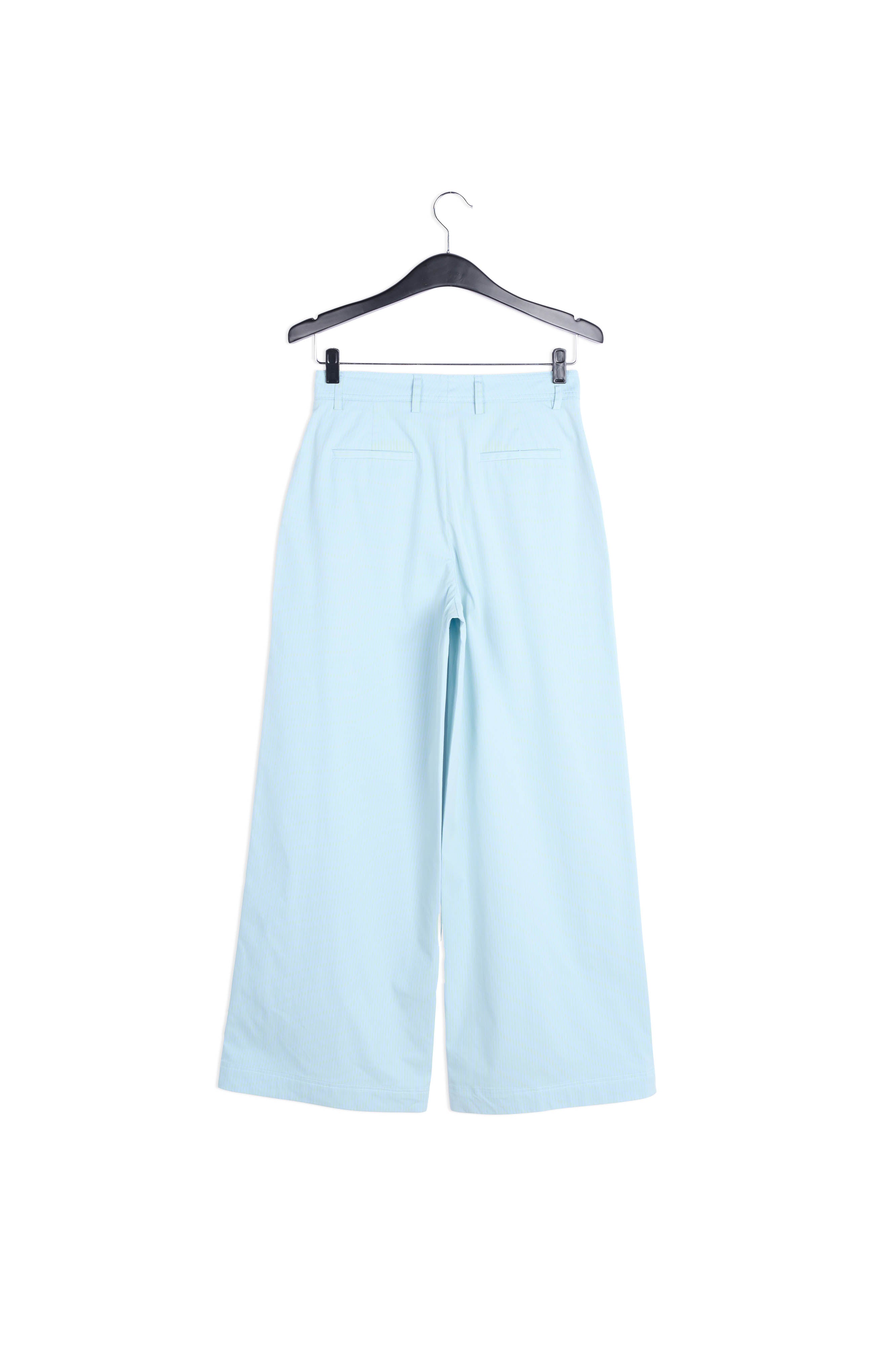 Light blue plaid wide-leg pants RE—SSENTIEL | Essentiel second hand