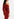 Burgundy ruched stretch-jersey midi-length dress Faume - seconde main