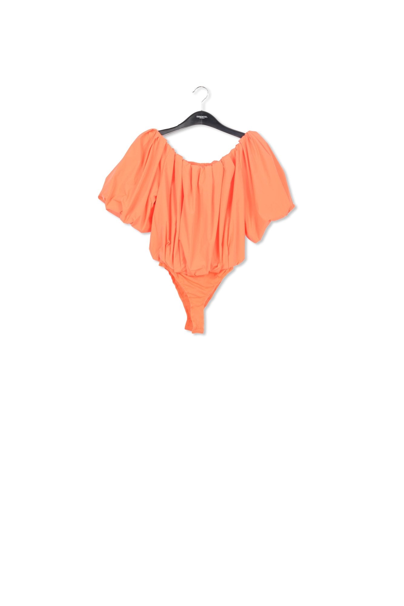 Body orange à fronces et manches bouffantes RE—SSENTIEL | Essentiel second hand