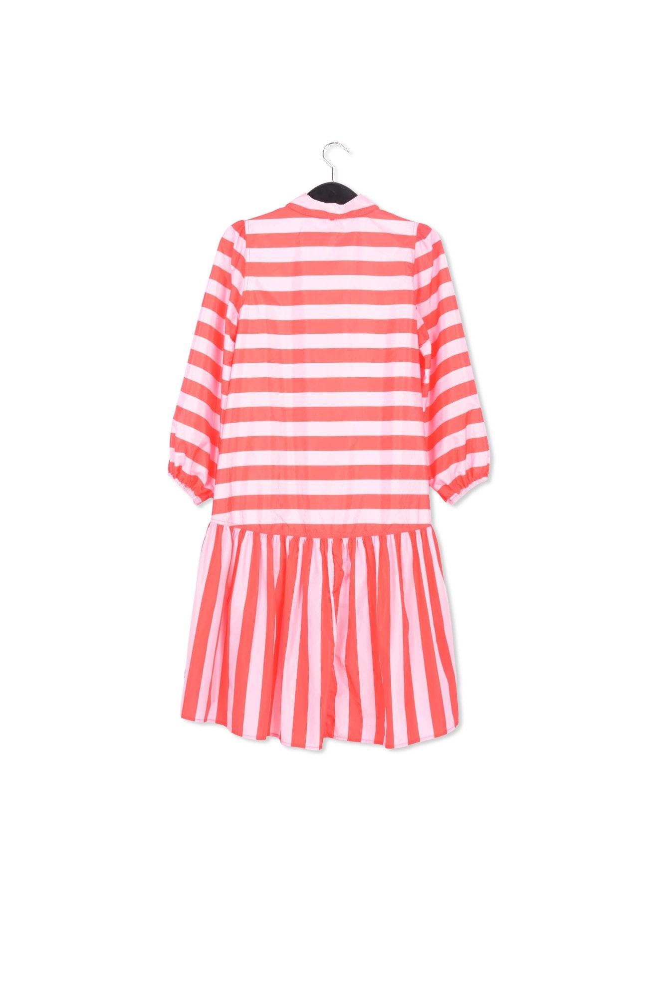 Red and pink striped oversized mini dress RE—SSENTIEL | Essentiel second hand