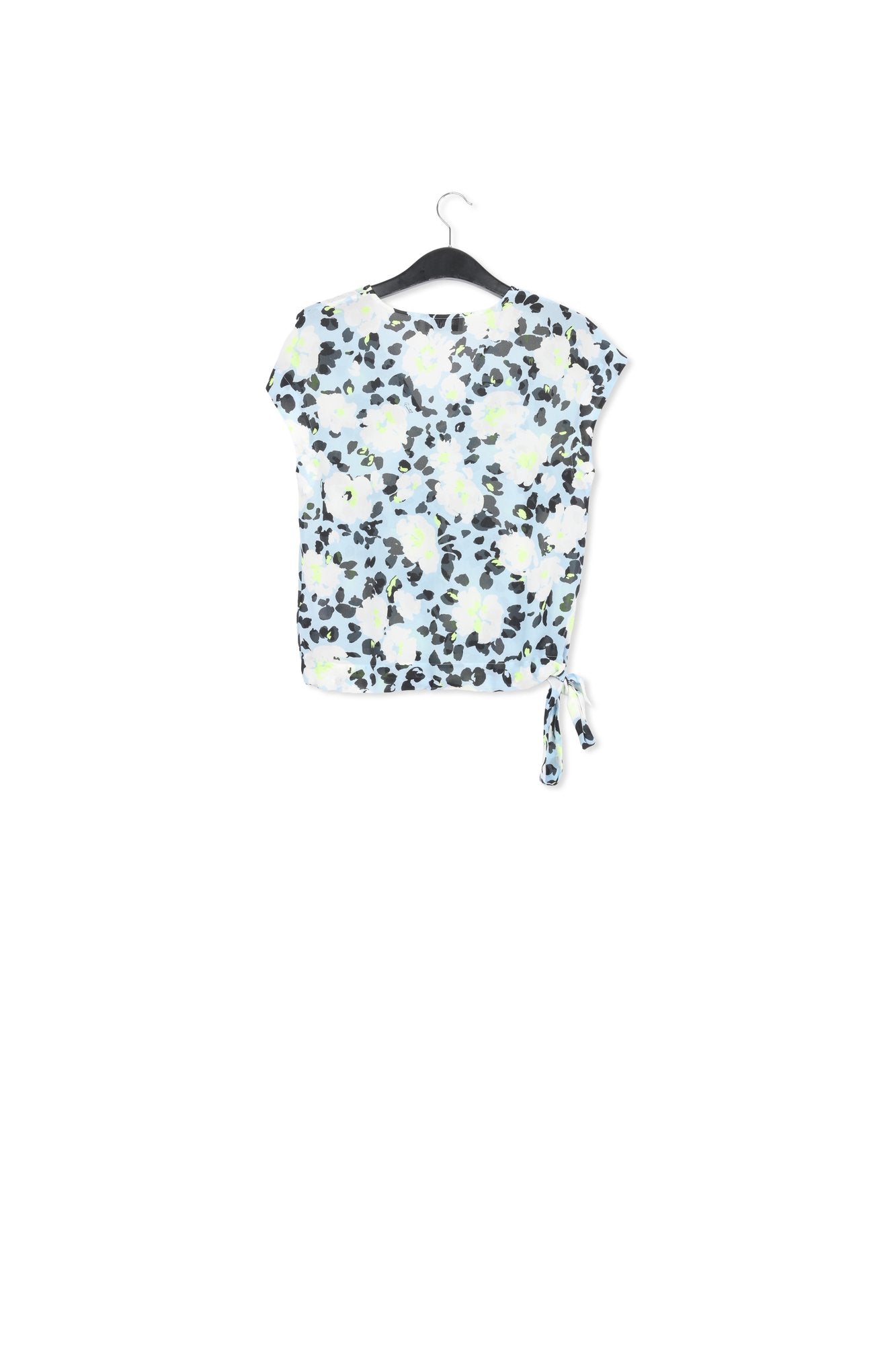 Lichtblauwe top met bloemenprint RE—SSENTIEL | Essentiel second hand