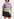 Purple, mint green and beige striped knit sweater Faume - seconde main