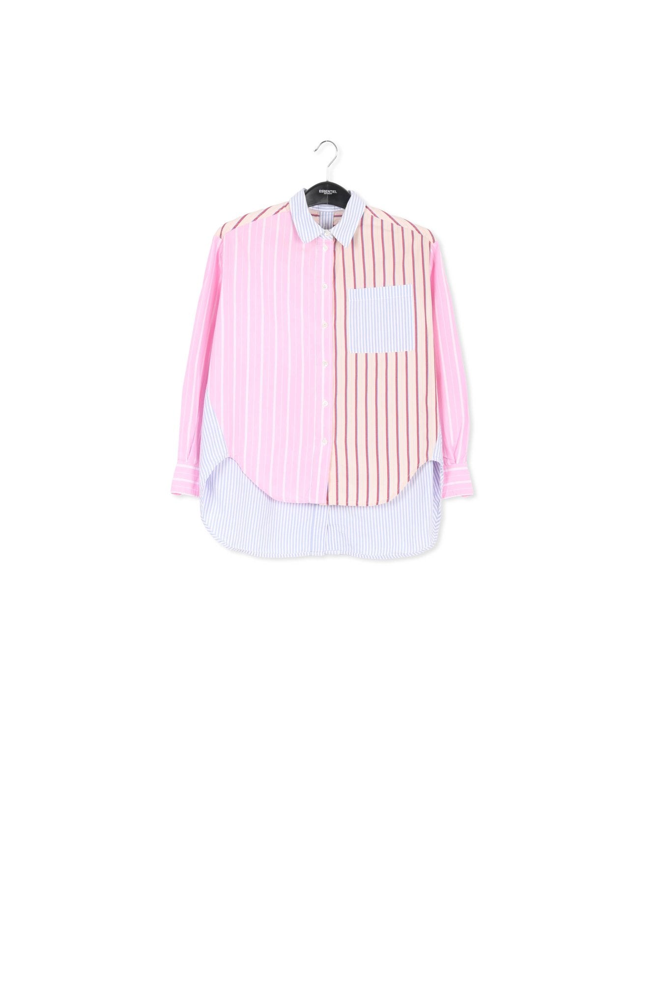 Multicolor striped cotton shirt RE—SSENTIEL | Essentiel second hand