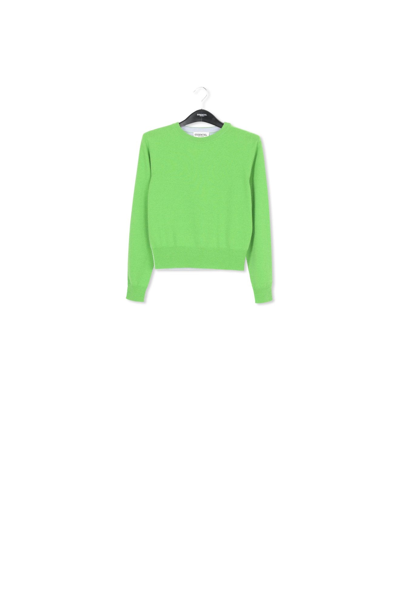 Green and light blue merino-cashmere knit sweater RE—SSENTIEL | Essentiel second hand