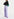 Jean lilas aux jambes larges Faume - seconde main
