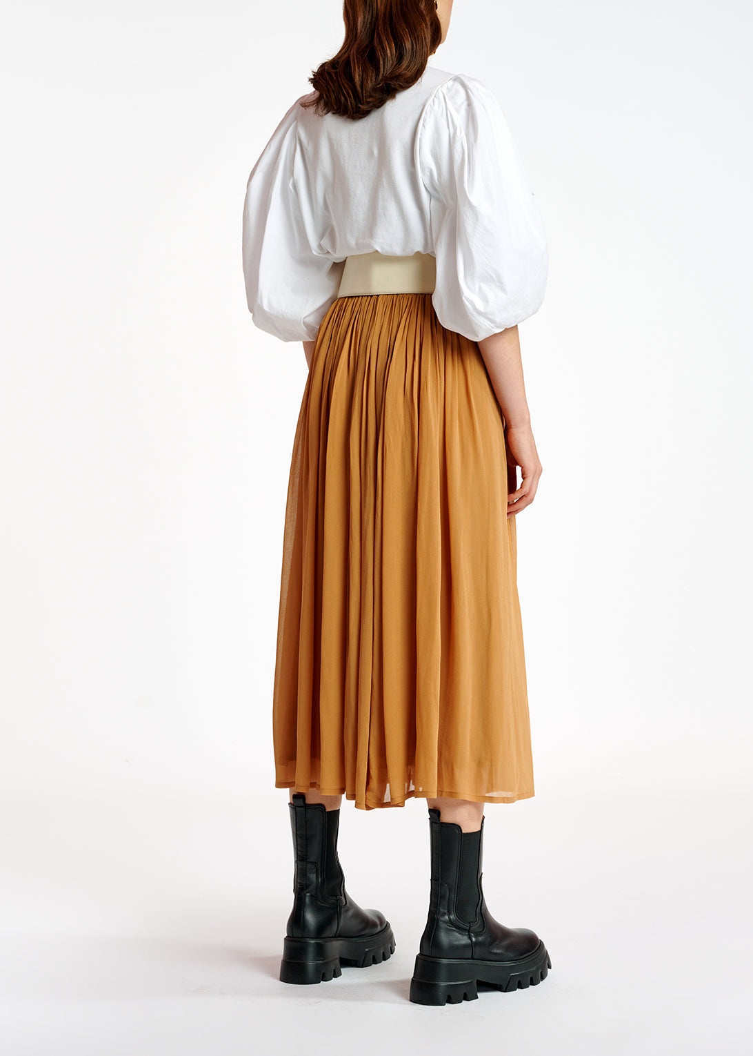 Donkerbeige maxirok RE—SSENTIEL | Essentiel second hand