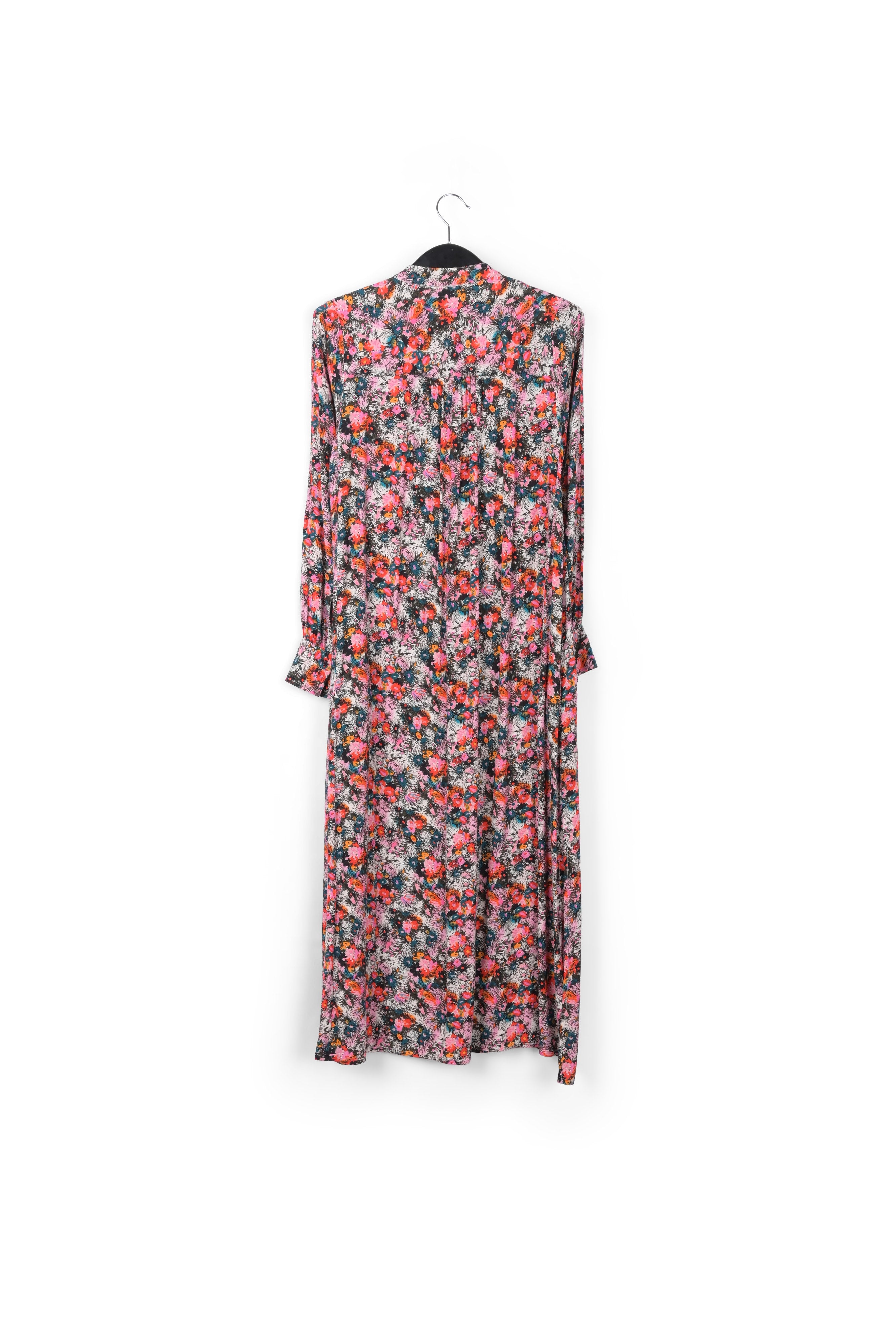 Pink floral print a-line shirt dress RE—SSENTIEL | Essentiel second hand